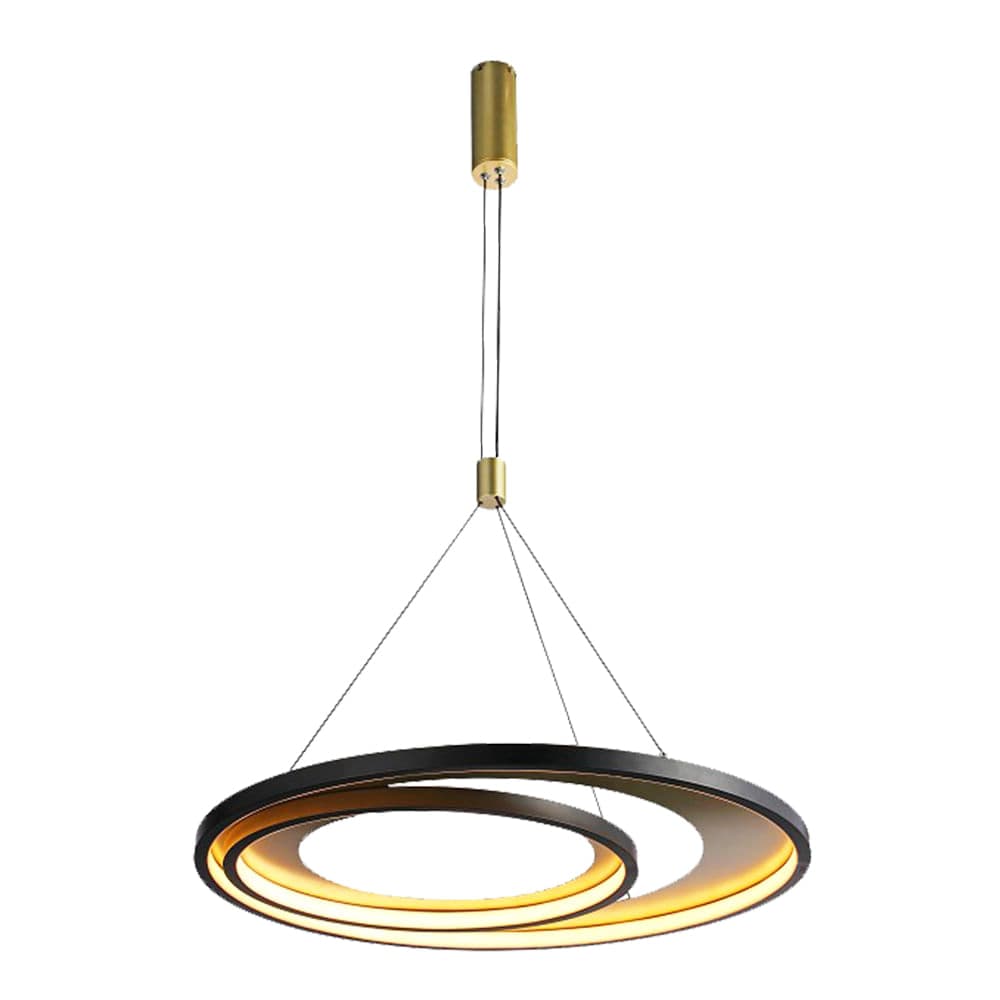 Pendente Loop · Preto e dourado · referência HM009BG