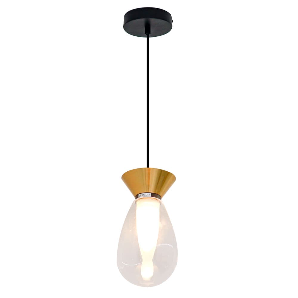 PENDENTE KITO BRONZE E TRANSPARENTE 1xG9 MAX 25W — imagem 1 do catálogo Bella