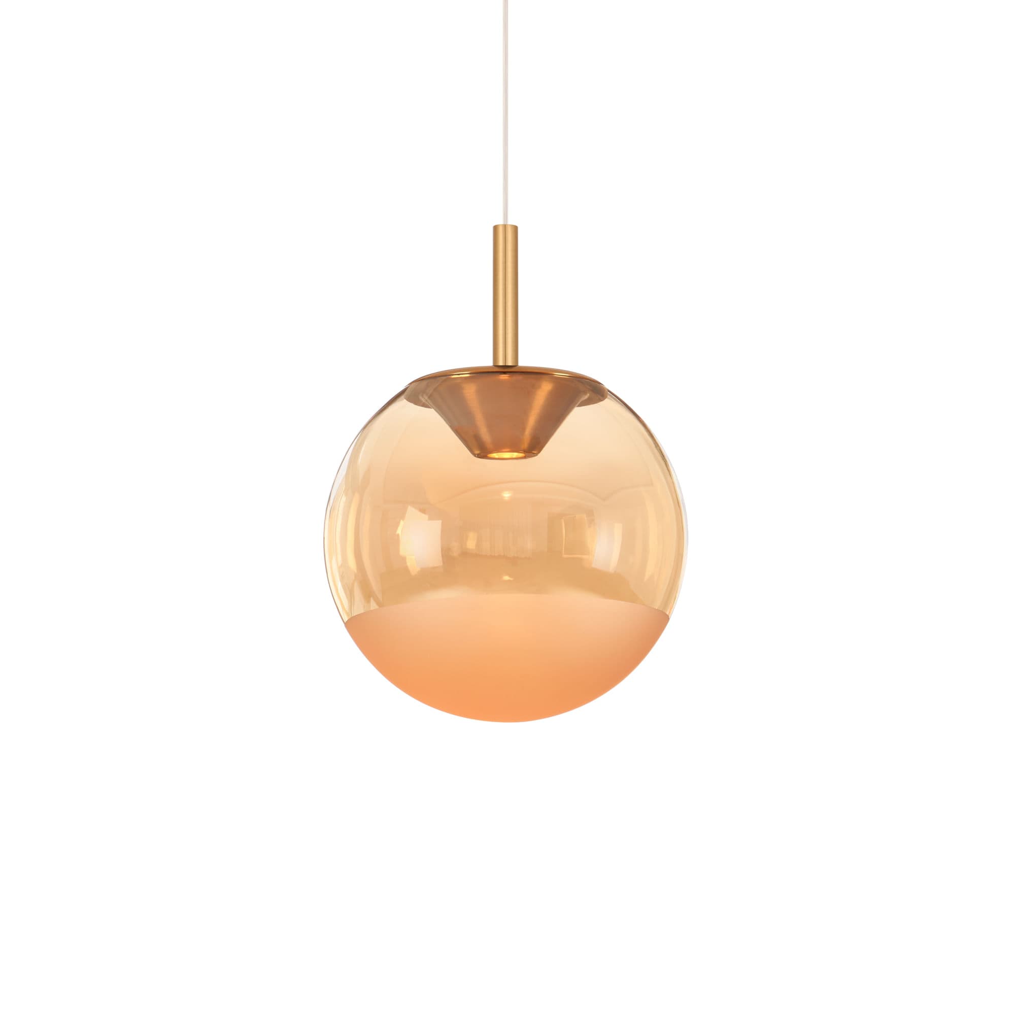 PENDENTE LINDT AMBAR E DOURADO 1xLED 8W — imagem 1 do catálogo Bella