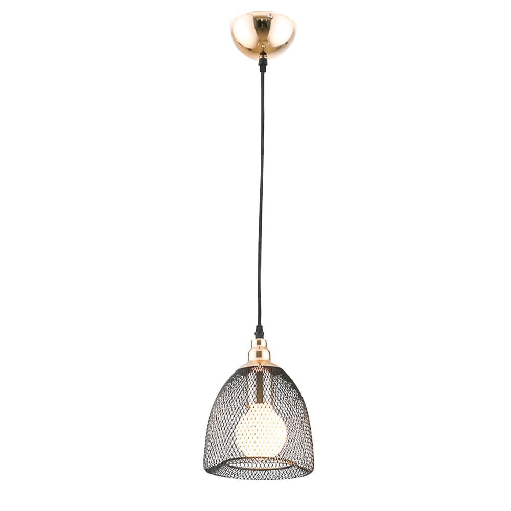 PENDENTE COPPER PRETO E DOURADO 1xE27 BULBO MAX 40W — imagem 1 do catálogo Bella