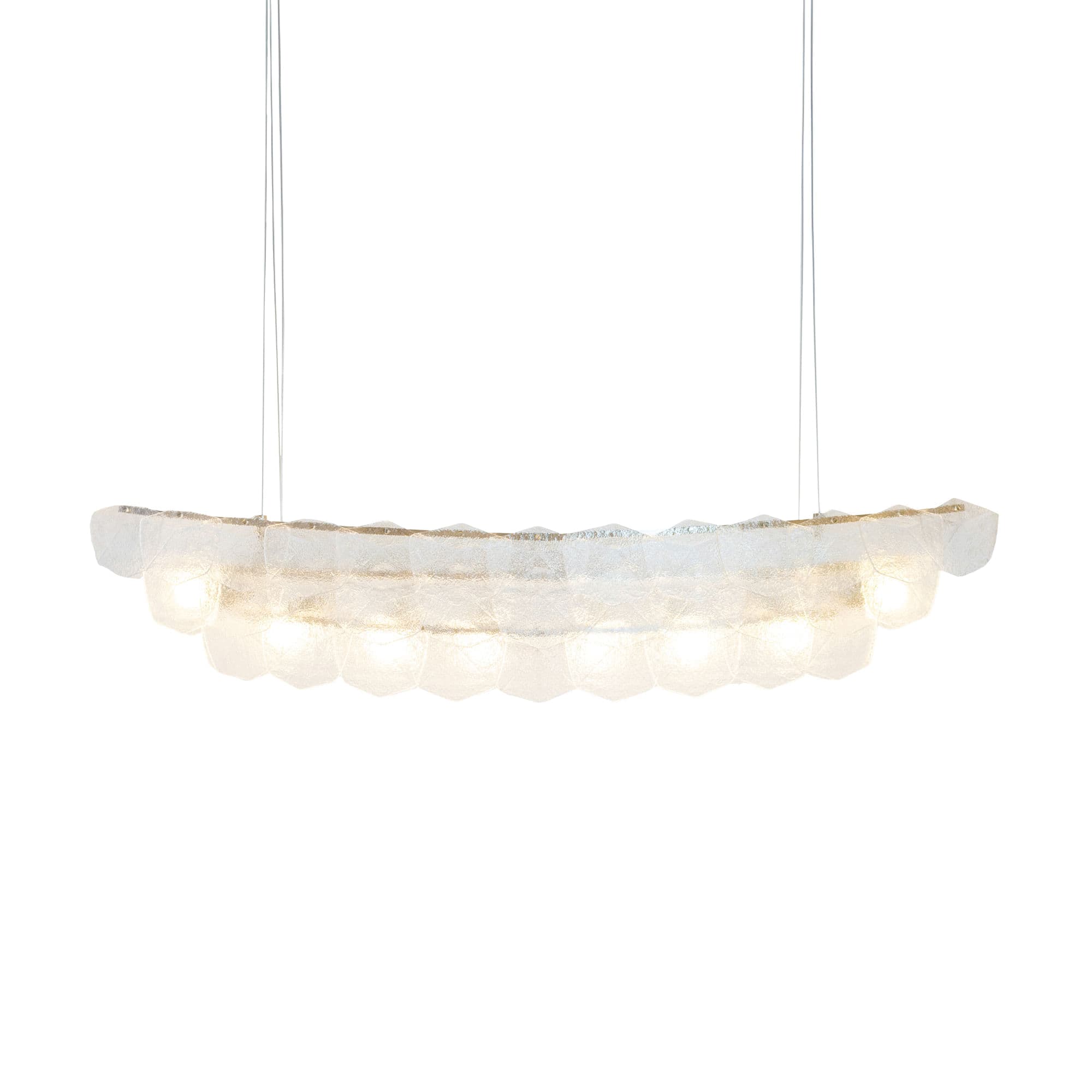 PENDENTE FOGLIAME TRANSPARENTE E NIQUELADO 8xE27 BULBO MAX 60W — imagem 1 do catálogo Bella