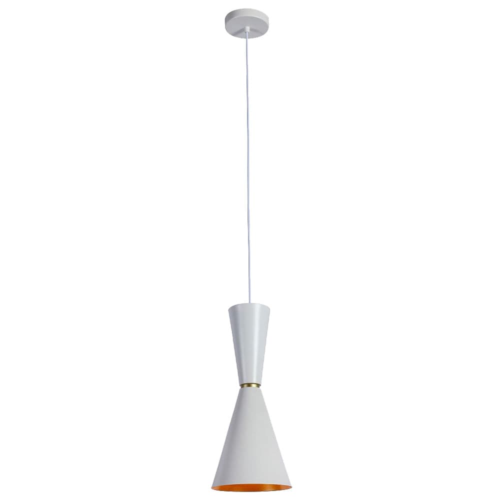 PENDENTE SET BRANCO E DOURADO 1xE27 BULBO MAX 40W — imagem 1 do catálogo Bella