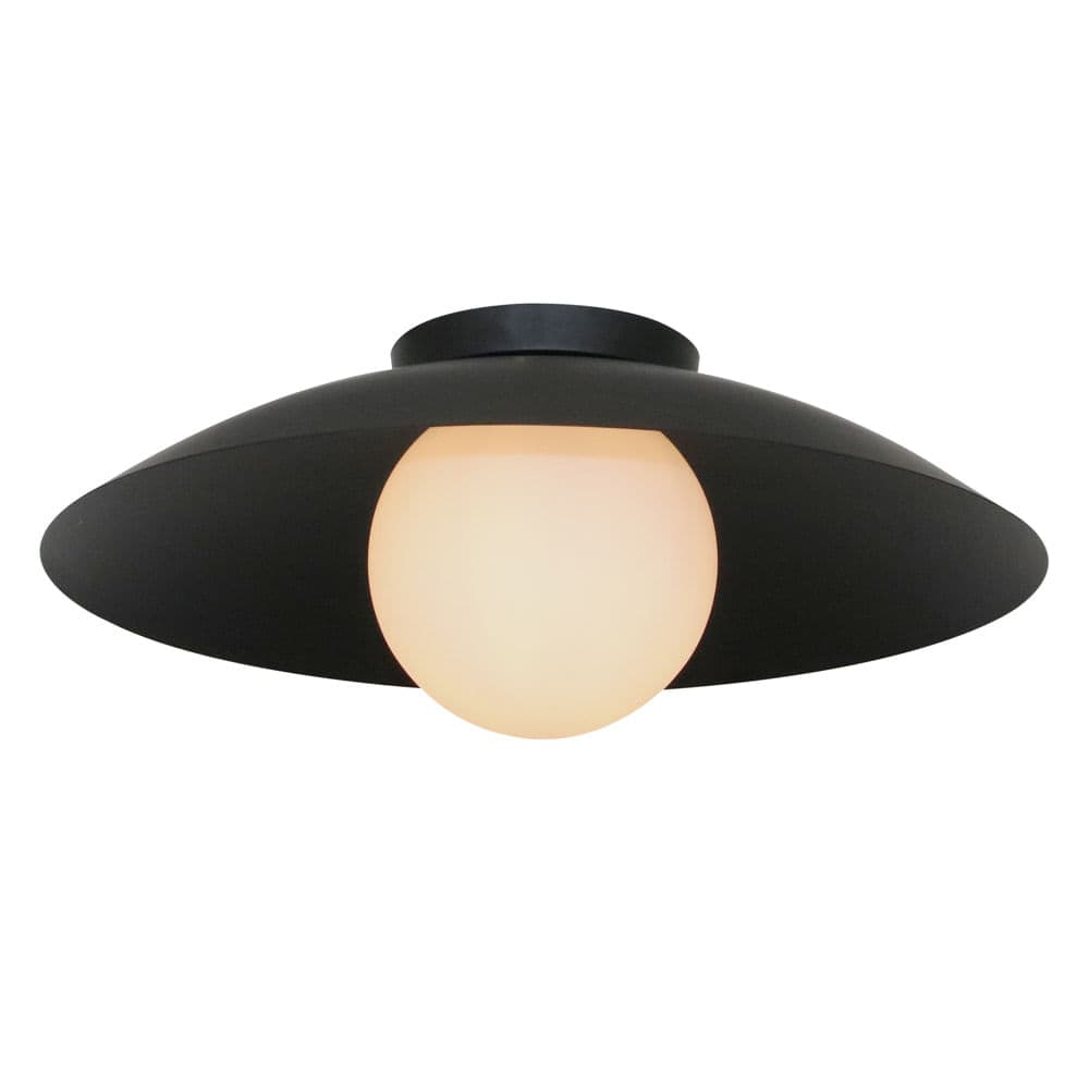 PLAFON CUIA PRETO E OPALINO 1xE27 BULBO MAX 28W — imagem 1 do catálogo Bella