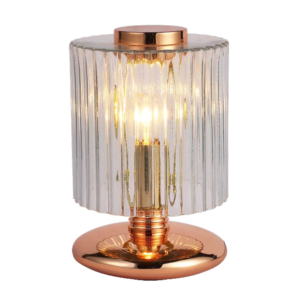 ABAJUR TULE ROSE GOLD E TRANSPARENTE 1xE14 BOLINHA MAX 4W — imagem 1 do catálogo Bella