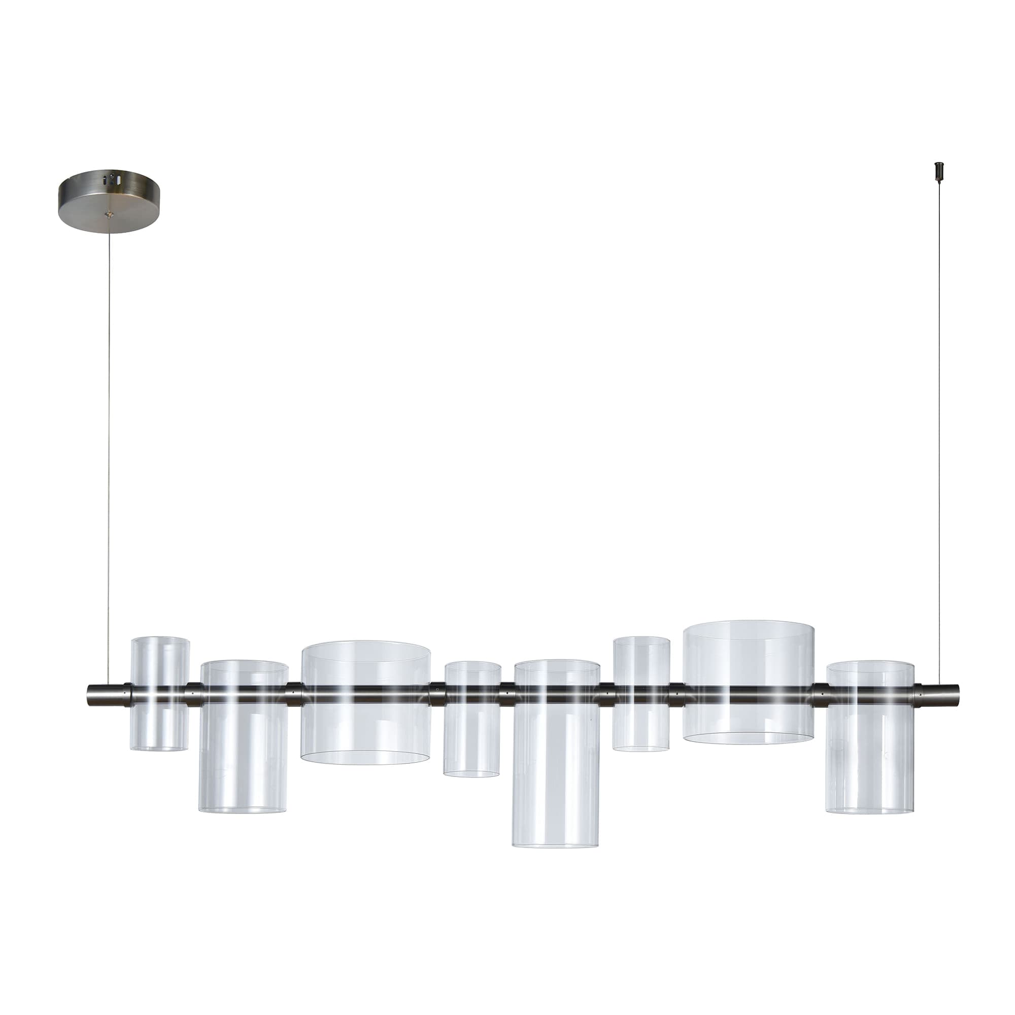 PENDENTE LIORA TRANSPARENTE E NIQUELADO 1xLED 32W — imagem 1 do catálogo Bella