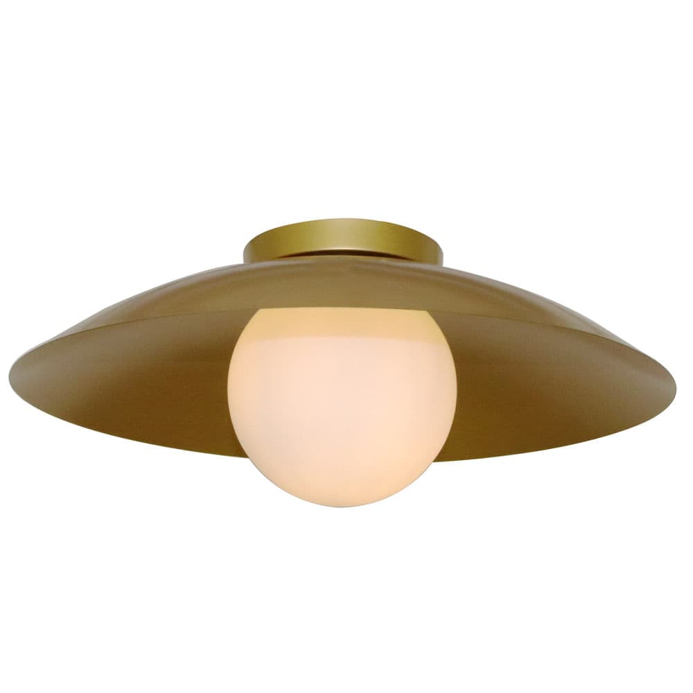 PLAFON CUIA DOURADO E OPALINO 1xE27 BULBO MAX 28W — imagem 1 do catálogo Bella