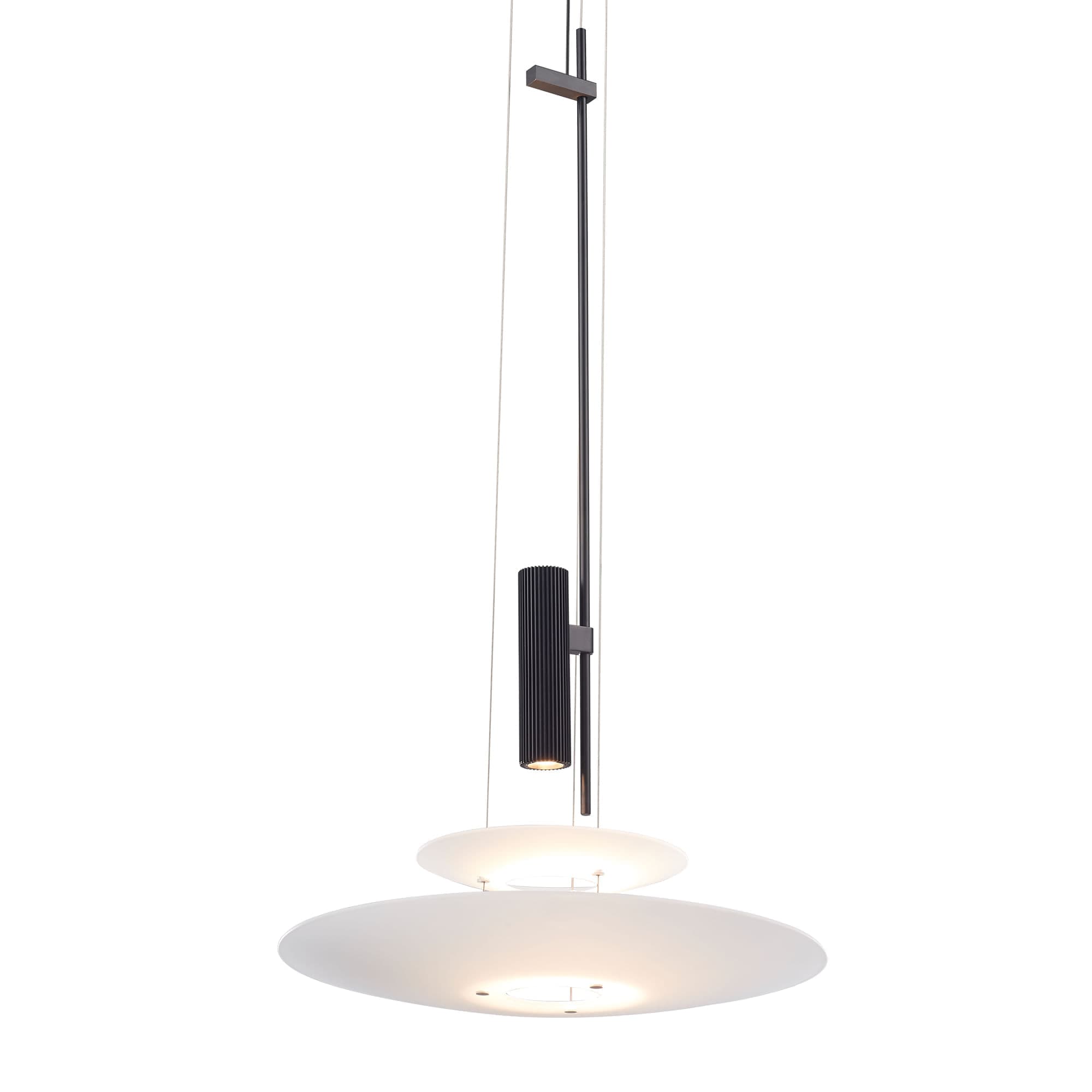 PENDENTE GROPIUS BRANCO E PRETO 1xLED 10W — imagem 1 do catálogo Bella