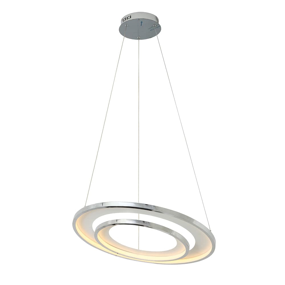 PENDENTE LOOP CROMADO E BRANCO 1xLED 48W — imagem 1 do catálogo Bella
