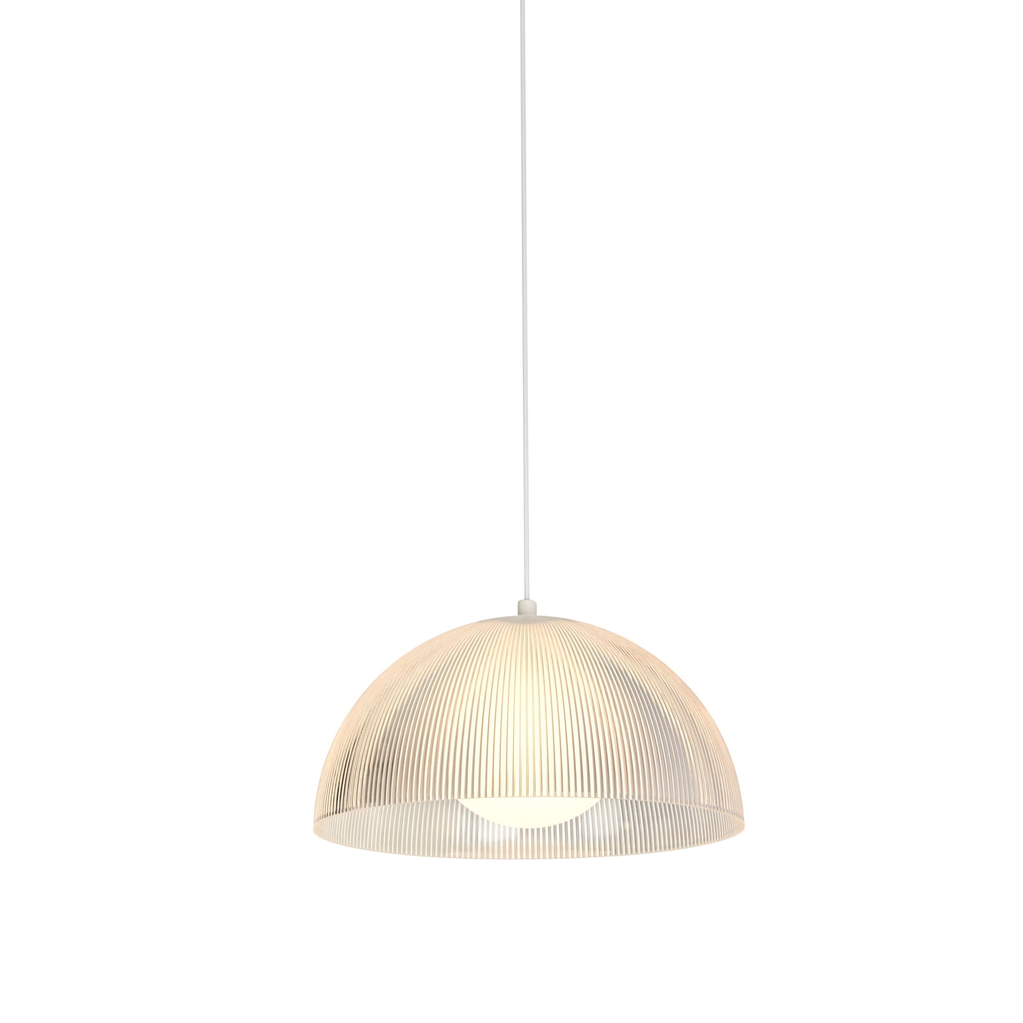 PENDENTE REFRACT TRANSPARENTE E BRANCO 1xE27 BULBO MAX 25W — imagem 1 do catálogo Bella