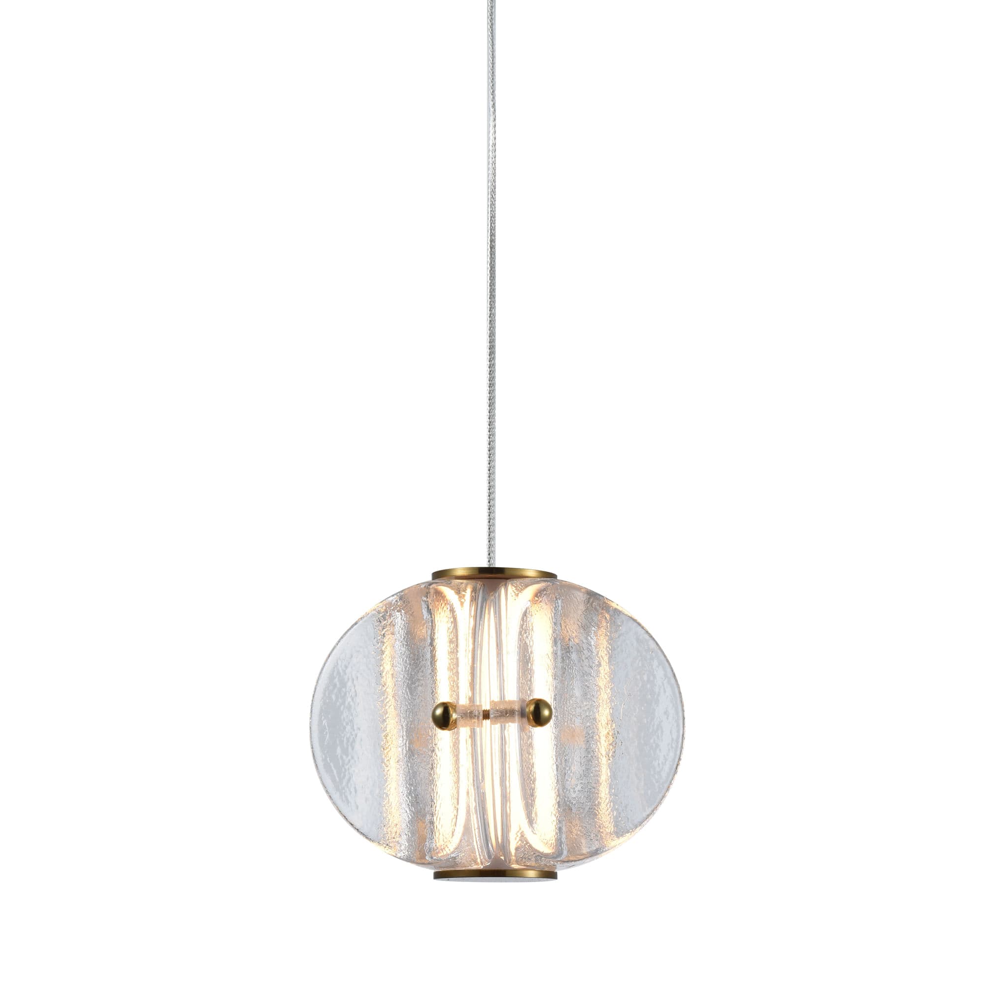 PENDENTE GIOIA TRANSPARENTE E DOURADO 1xLED 3W — imagem 1 do catálogo Bella