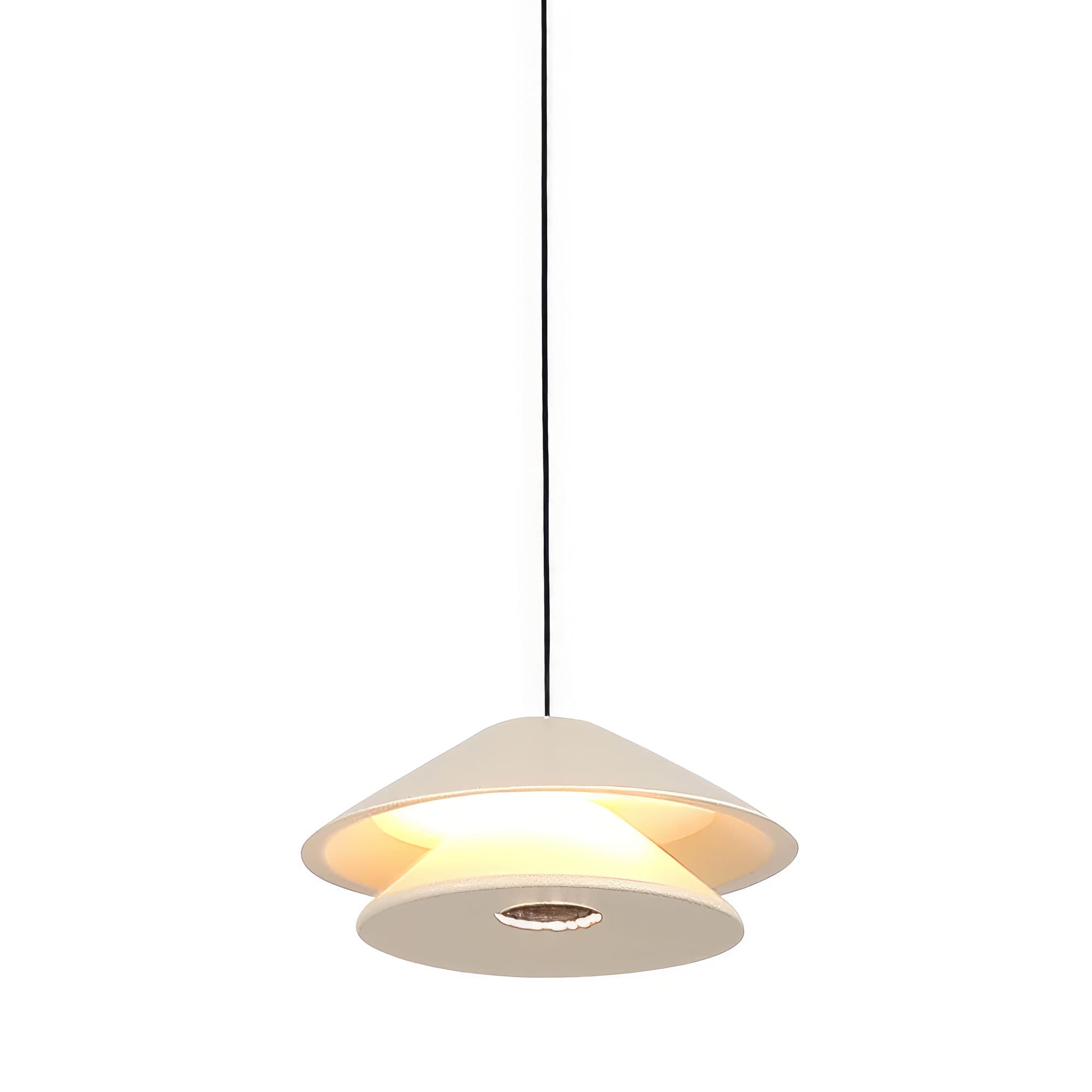 PENDENTE FOSTER BEGE E BRANCO 1xLED 5W — imagem 1 do catálogo Bella