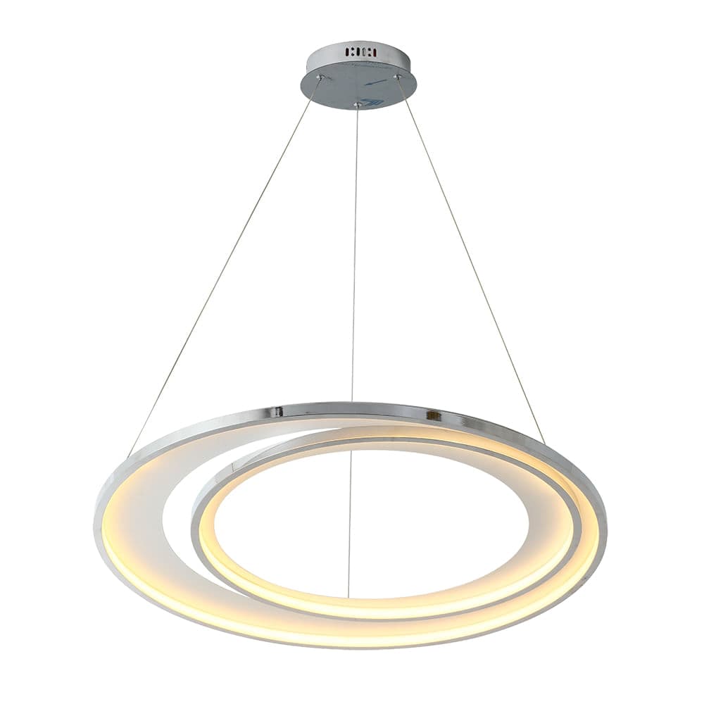 PENDENTE LOOP CROMADO E BRANCO 1xLED 76W — imagem 1 do catálogo Bella