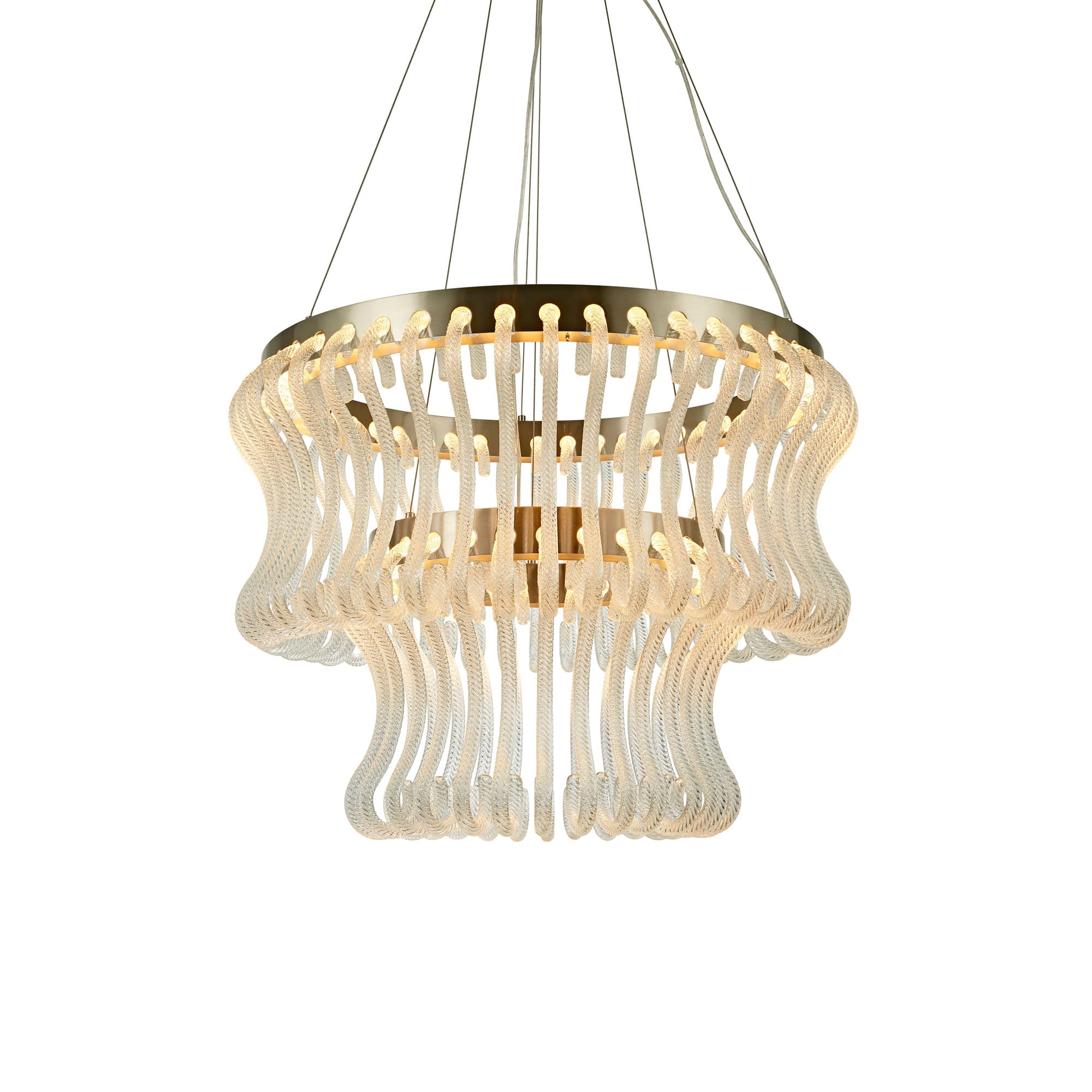 PENDENTE CLAVES TRANSPARENTE E NIQUELADO 1xLED 95W — imagem 1 do catálogo Bella