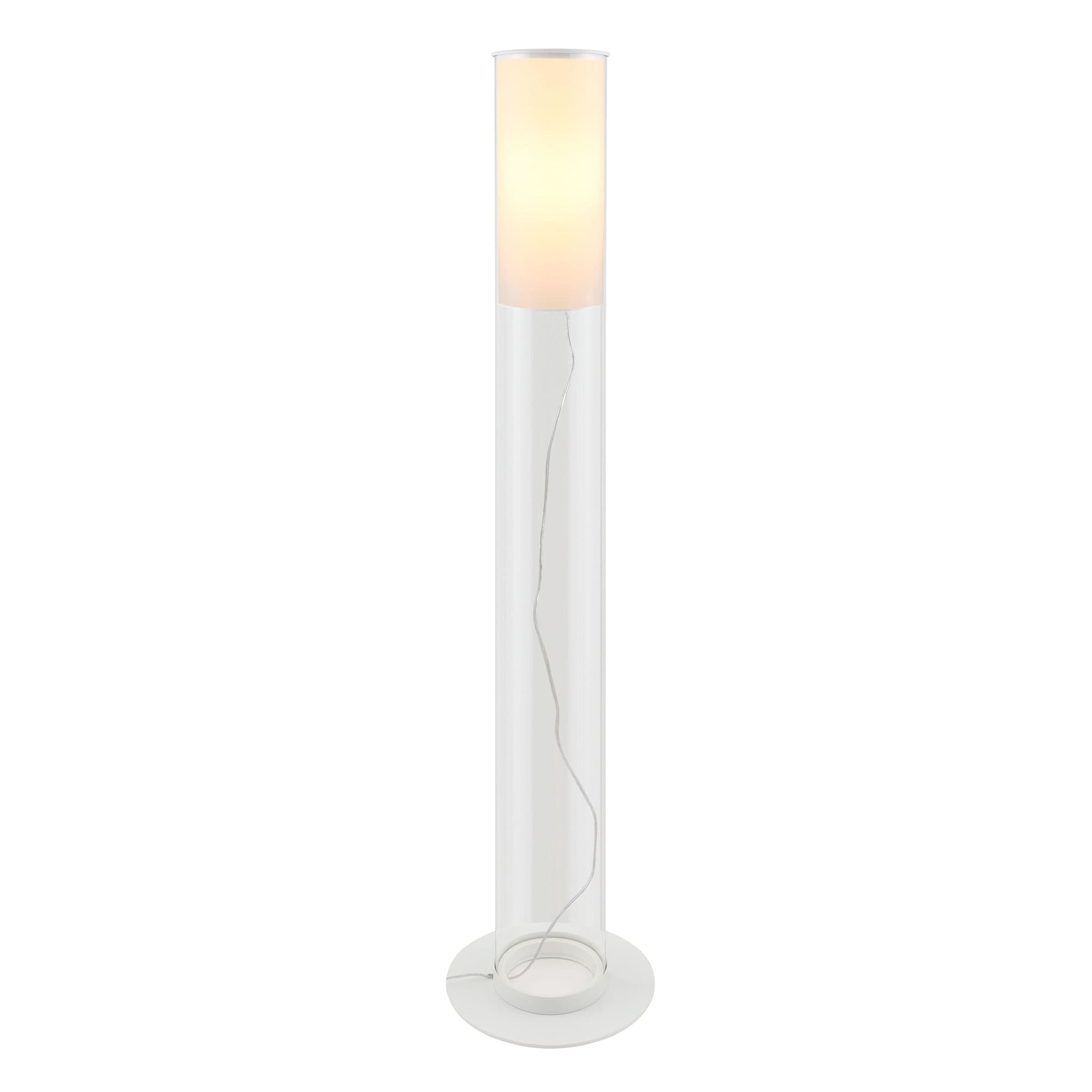 COLUNA LEVIT TRANSPARENTE E BRANCO 1xE27 BULBO MAX 40W — imagem 1 do catálogo Bella