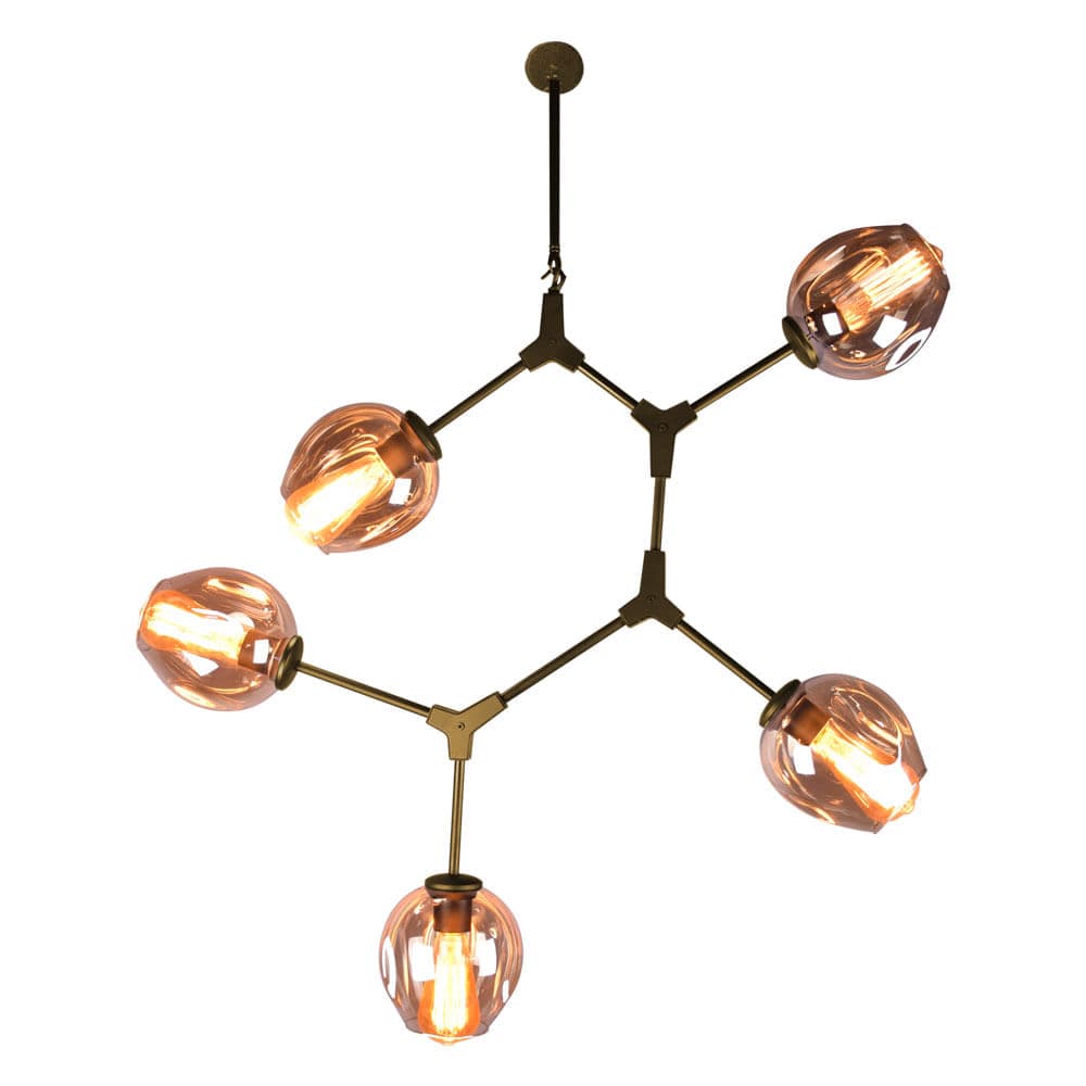 PENDENTE ORBE DOURADO E CHAMPANHE 5xE27 BULBO MAX 40W — imagem 1 do catálogo Bella