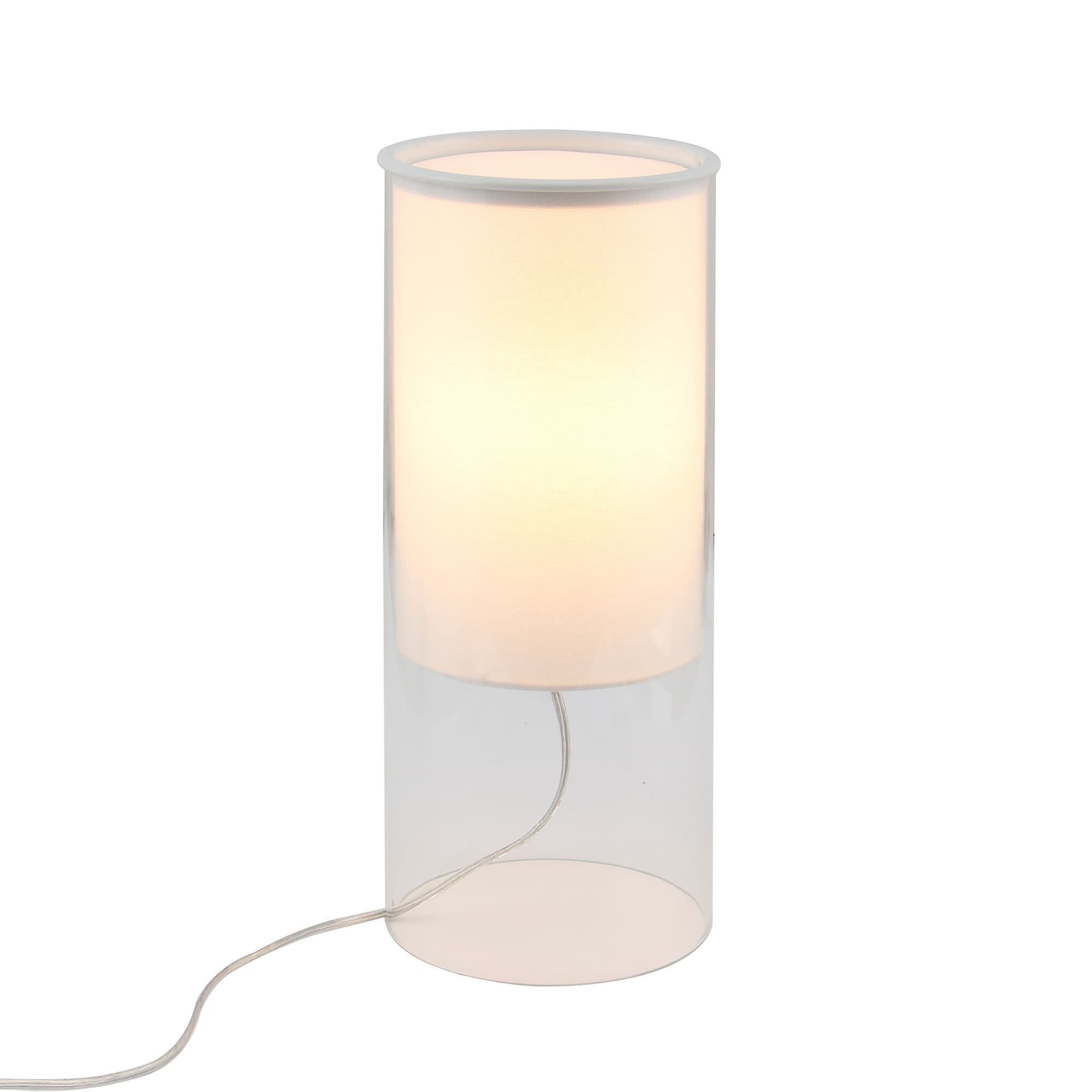 ABAJUR LEVIT TRANSPARENTE E BRANCO 1xE27 BULBO MAX 40W — imagem 1 do catálogo Bella