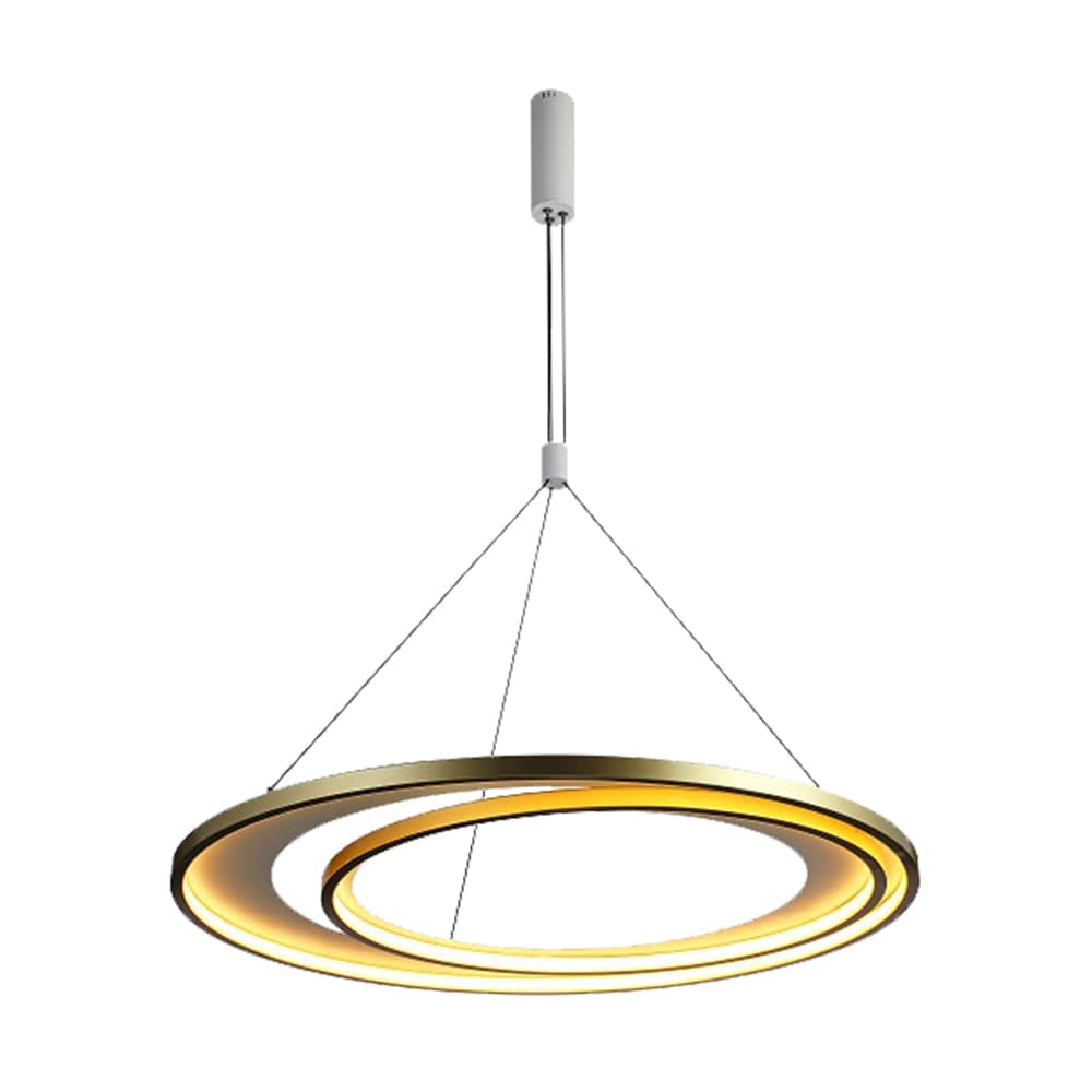 PENDENTE LOOP BRANCO E DOURADO 1xLED 76W — imagem 1 do catálogo Bella