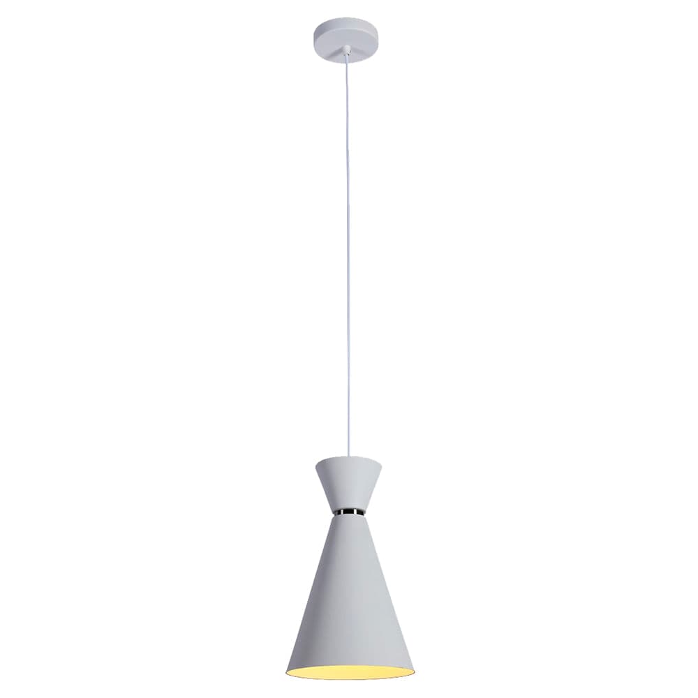 PENDENTE SET BRANCO E NIQUELADO 1xE27 BULBO MAX 40W — imagem 1 do catálogo Bella
