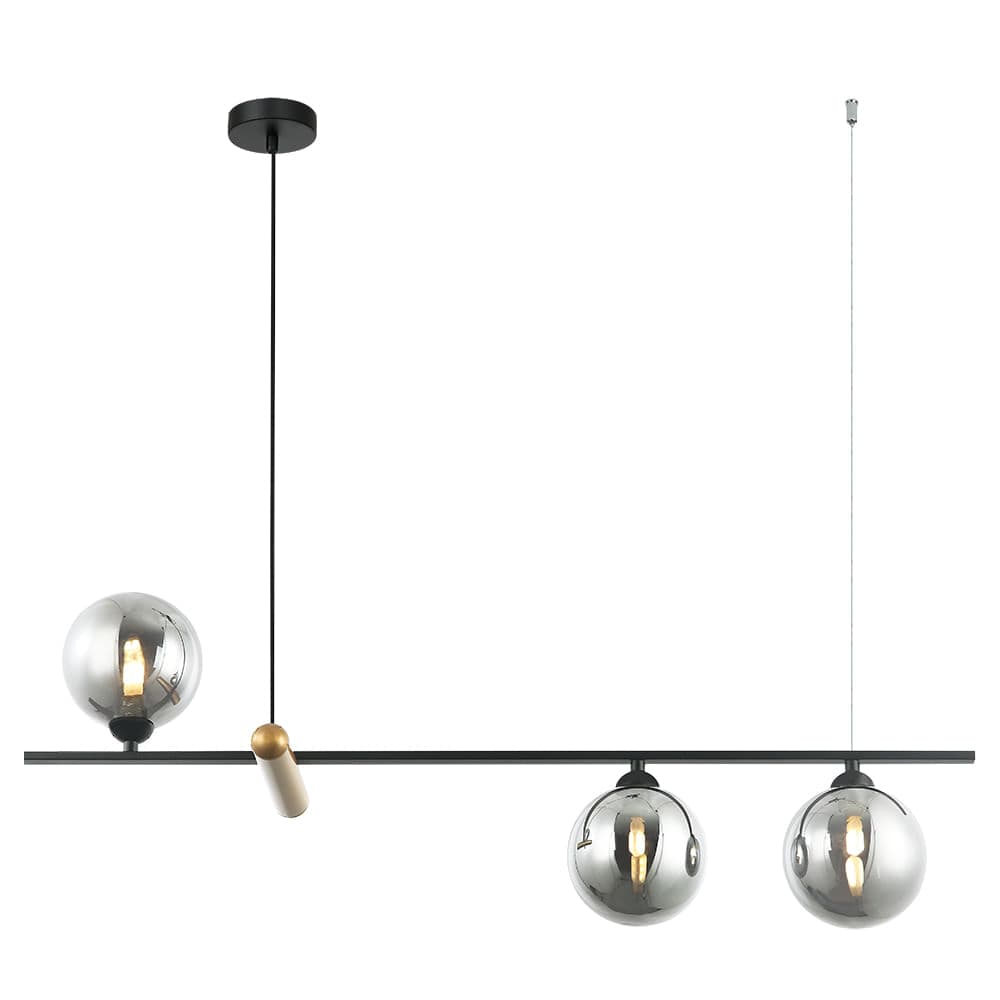 PENDENTE BAMBU PRETO E BRONZE 3xG9 MAX 25W — imagem 1 do catálogo Bella