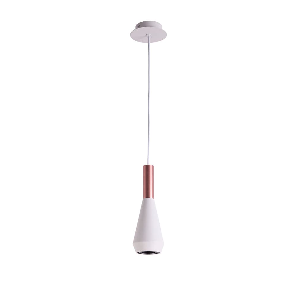 PENDENTE PITUCO ROSE GOLD E BRANCO 1xGU10 MR16 MAX 10W — imagem 1 do catálogo Bella