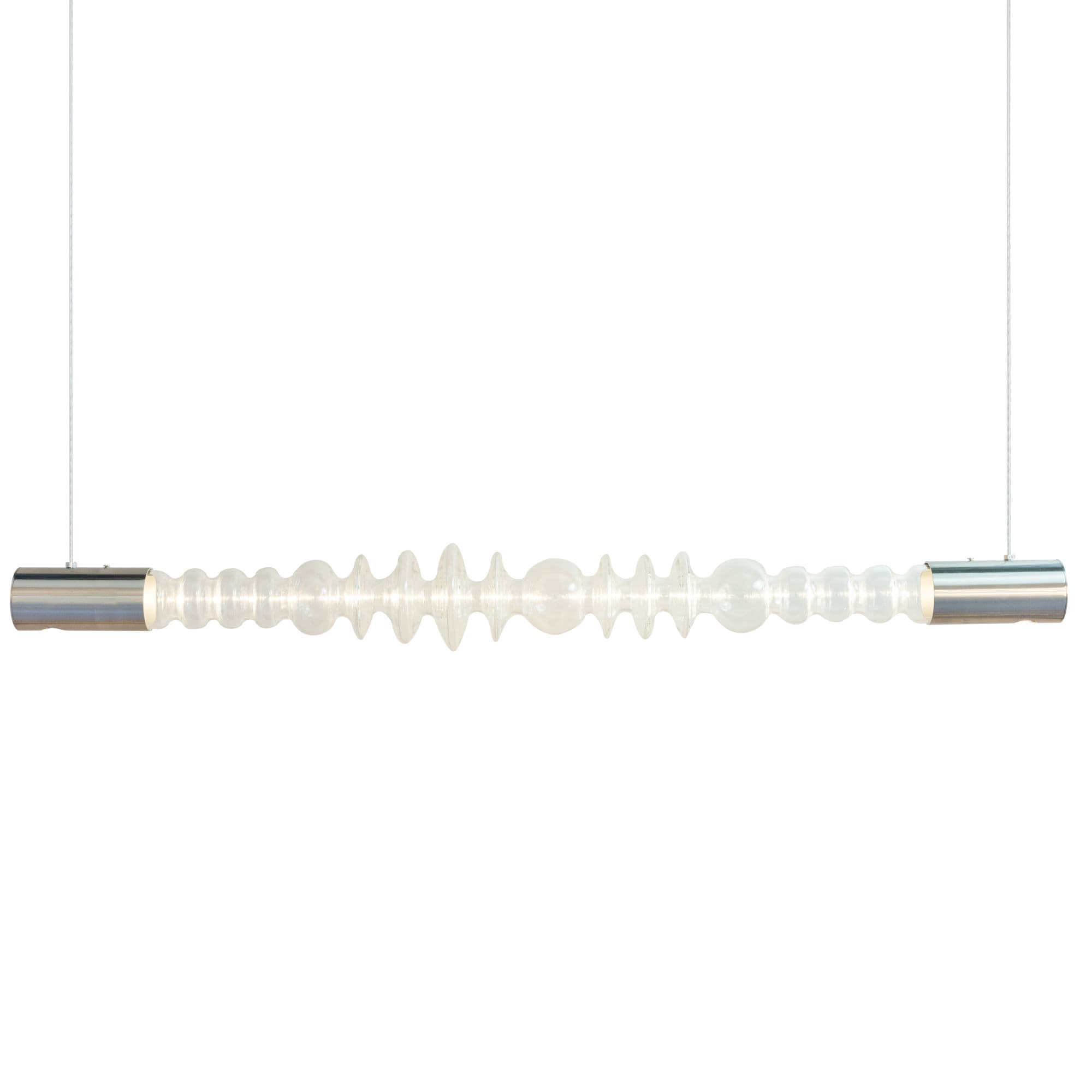 PENDENTE SONUS TRANSPARENTE E NIQUELADO 1xLED 10W — imagem 1 do catálogo Bella
