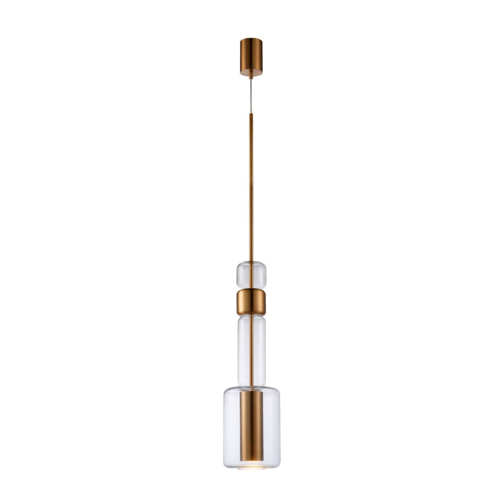 PENDENTE ARETE DOURADO E TRANSPARENTE 1xGU10 MR16 MAX 7W — imagem 1 do catálogo Bella