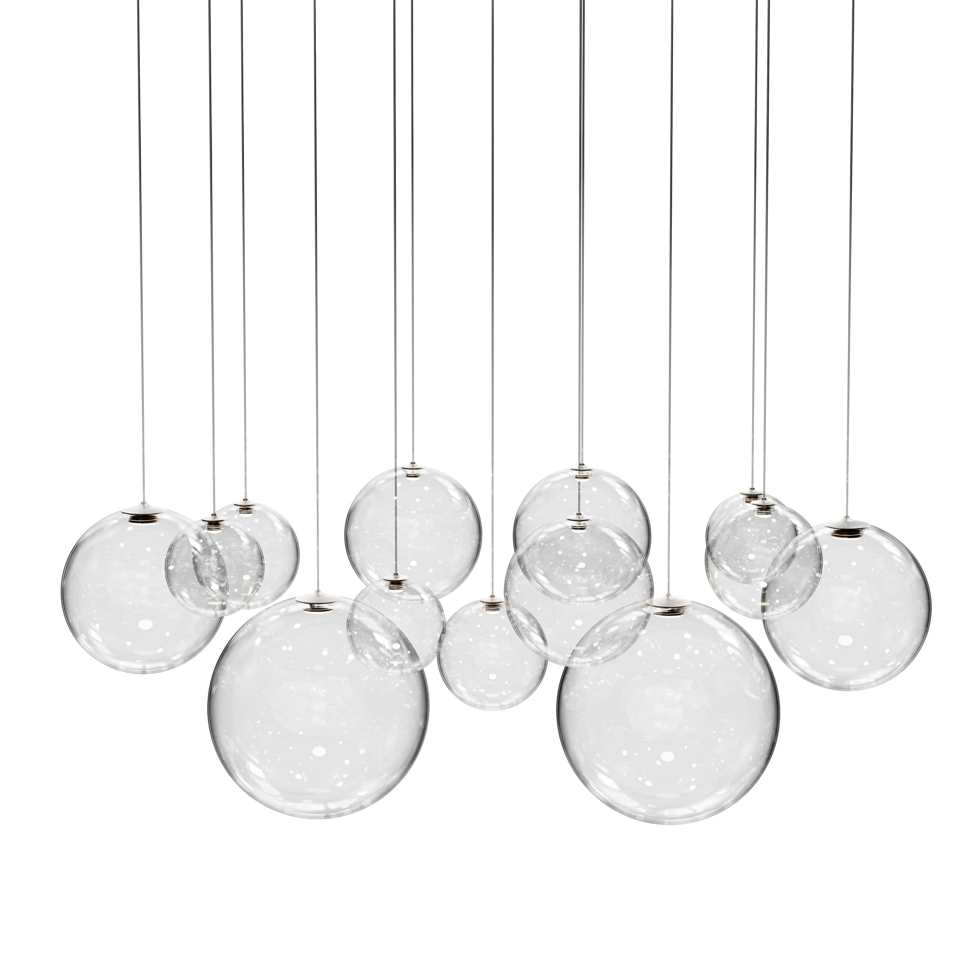 PENDENTE YAYOI TRANSPARENTE E NIQUELADO 1xLED 21W — imagem 1 do catálogo Bella