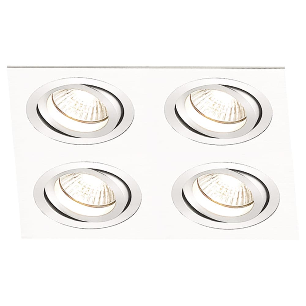 SPOT ECCO EMBUTIR BRANCO L34CM C34CM A6.5CM 4xGU10 AR111 MAX 50W IP20 — imagem 1 do catálogo Bella