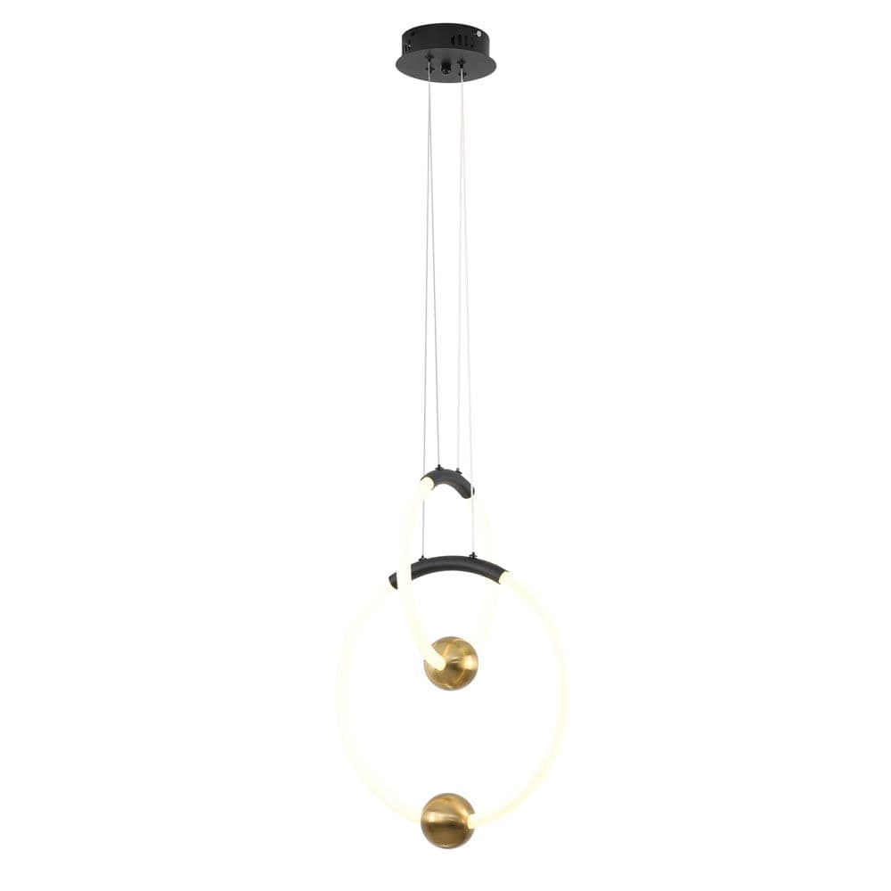PENDENTE MONDO PRETO E DOURADO 1xLED 30W — imagem 1 do catálogo Bella