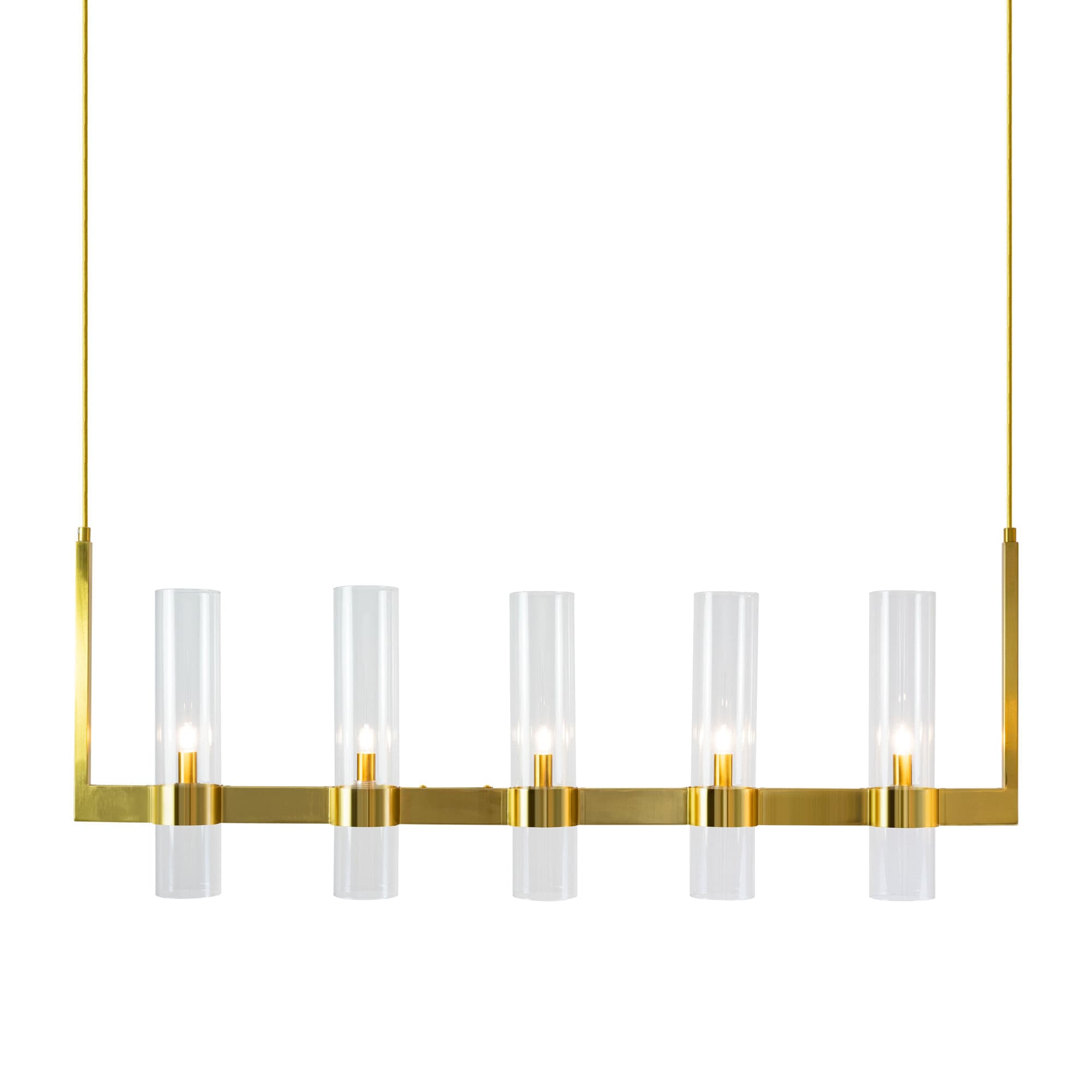 PENDENTE STREAMLINE LATAO E TRANSPARENTE 5xG9 MAX 25W — imagem 1 do catálogo Bella