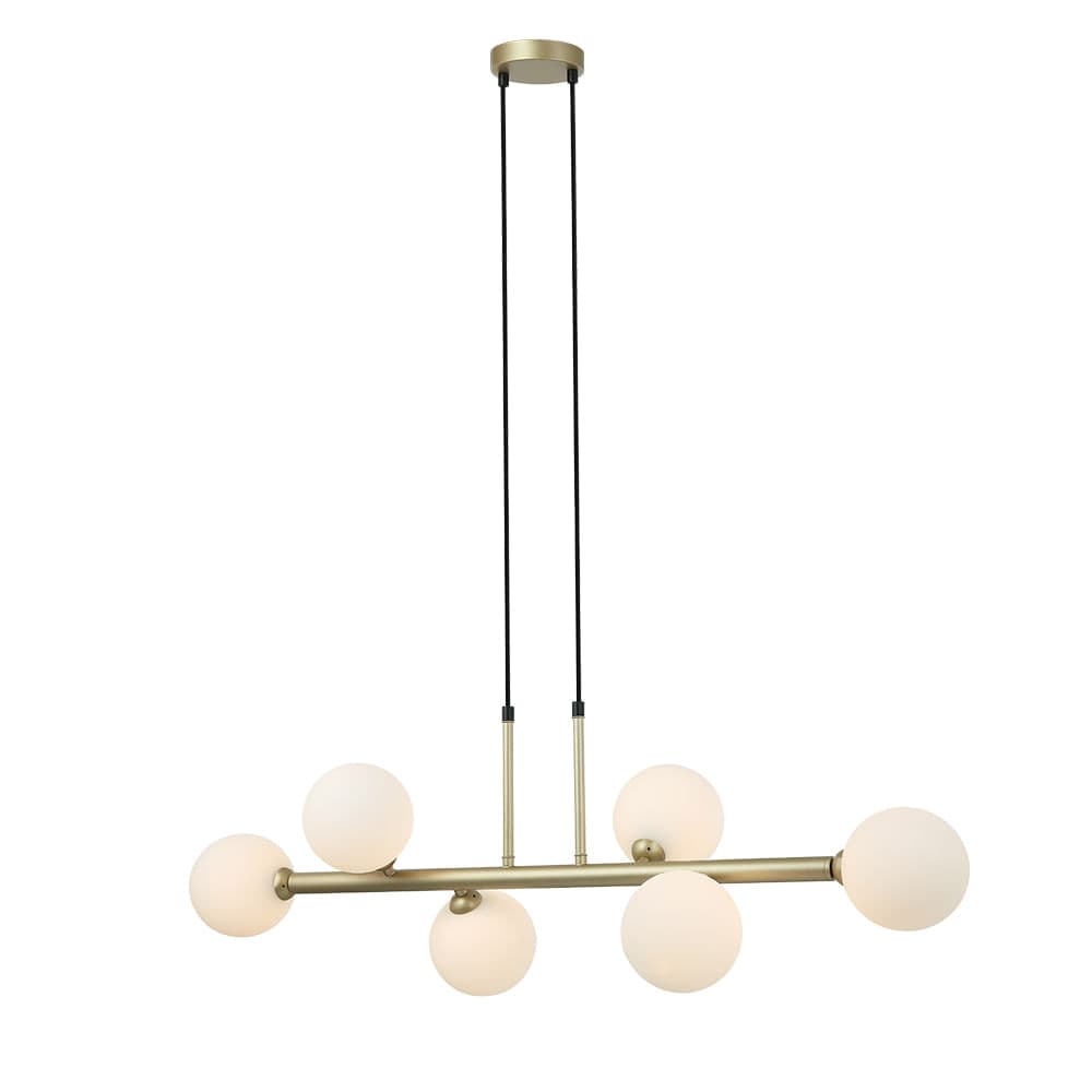 PENDENTE ABAPORU DOURADO E BRANCO 6xG9 MAX 25W — imagem 1 do catálogo Bella