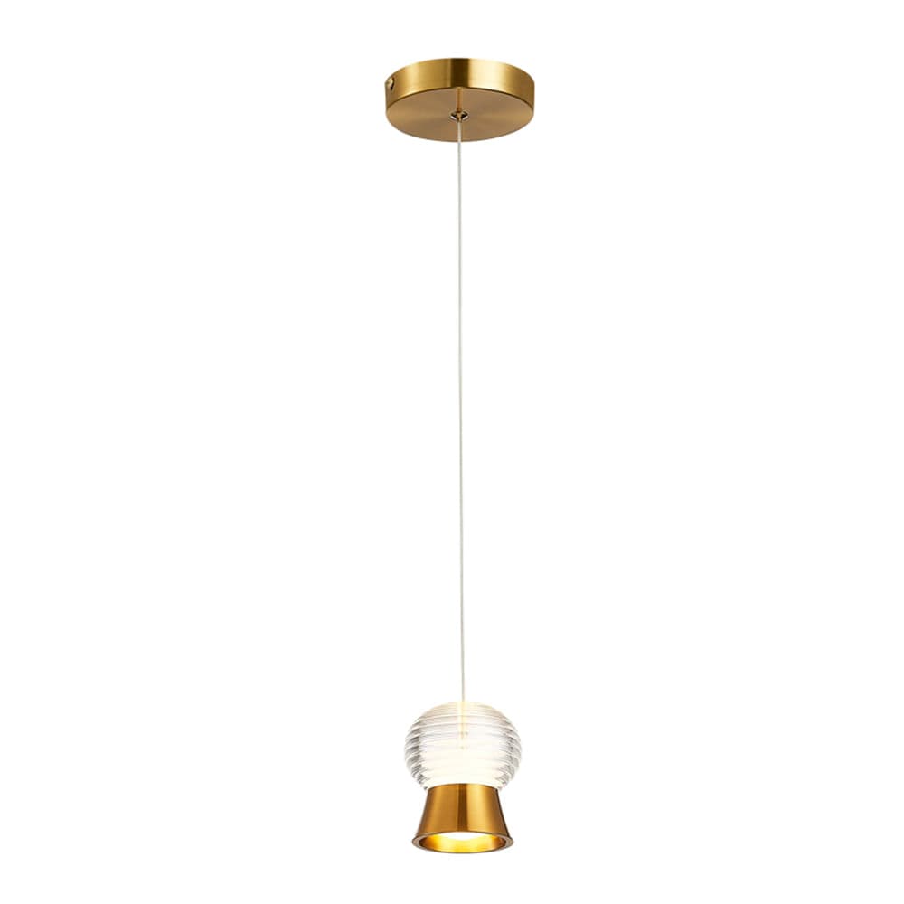 PENDENTE BAMBINI BRONZE E TRANSPARENTE 1xLED 8W — imagem 1 do catálogo Bella