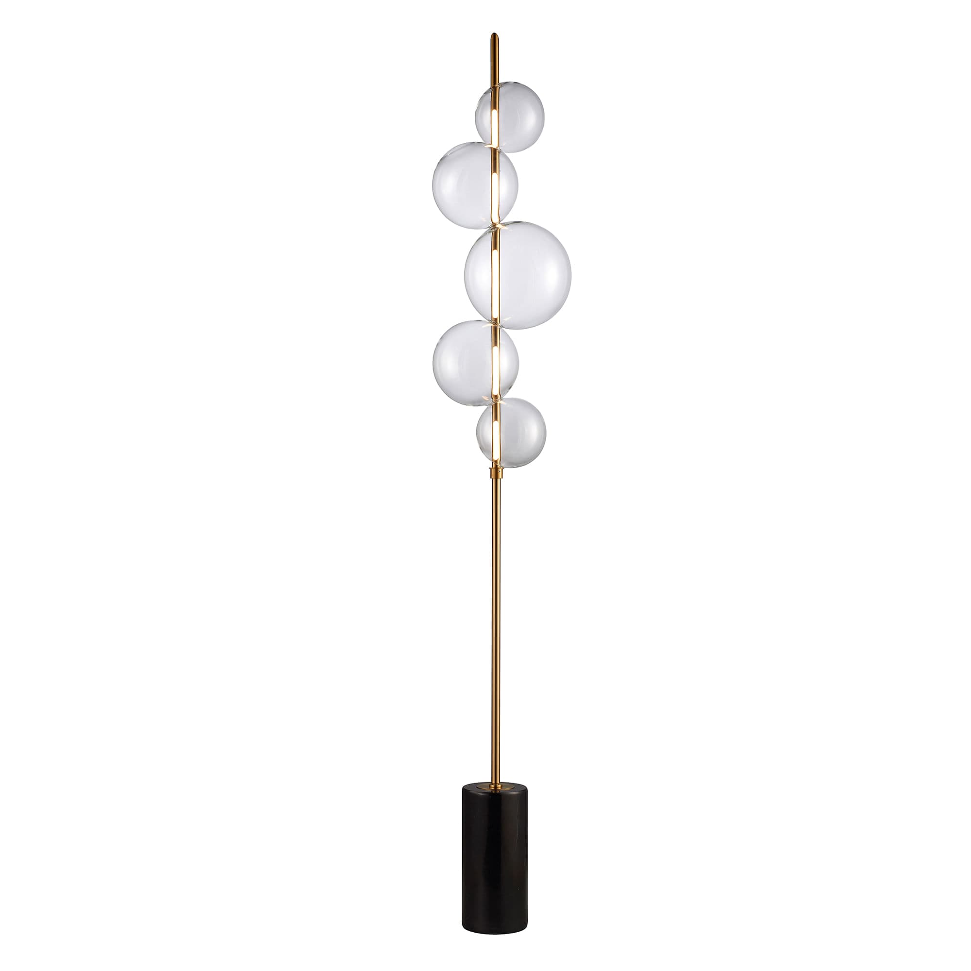 COLUNA ZEEP TRANSPARENTE E DOURADO 1xLED 8W — imagem 1 do catálogo Bella