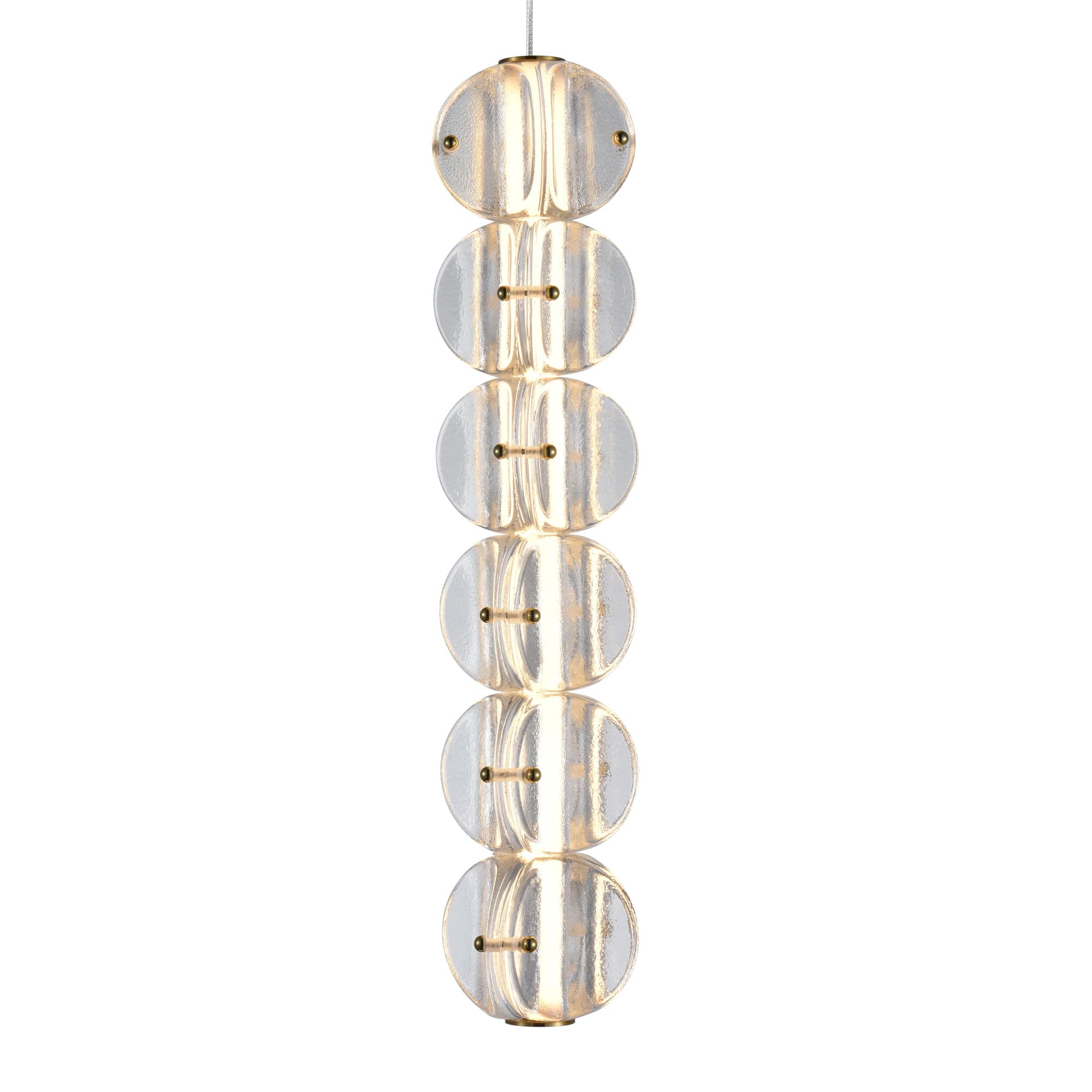 PENDENTE GIOIA TRANSPARENTE E DOURADO 1xLED 13W — imagem 1 do catálogo Bella