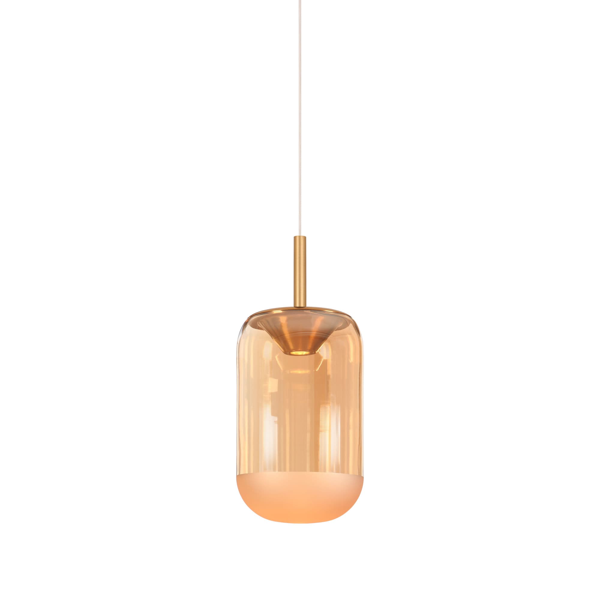 PENDENTE LINDT AMBAR E DOURADO 1xLED 8W — imagem 1 do catálogo Bella