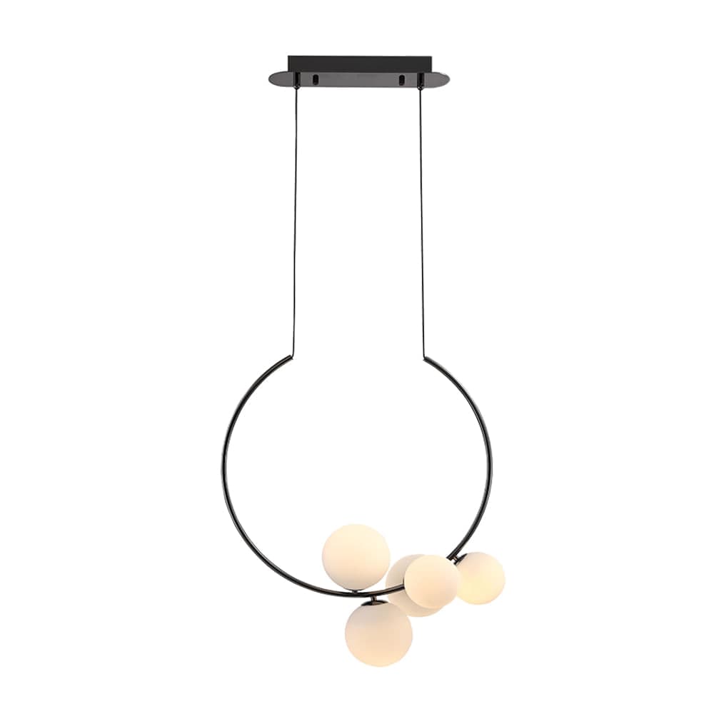 PENDENTE NERO CROMO NEGRO E BRANCO 5xG9 MAX 10W — imagem 1 do catálogo Bella