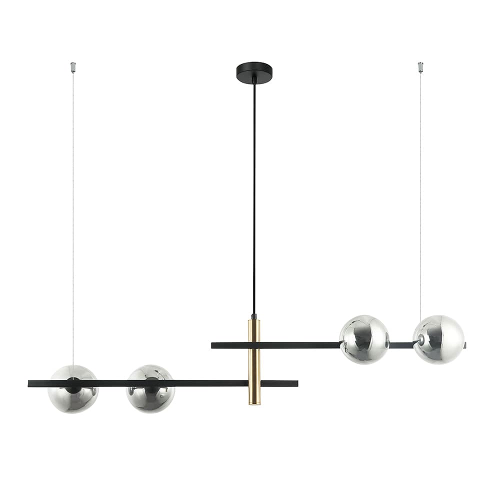PENDENTE BAMBU PRETO E BRONZE 4xG9 MAX 25W — imagem 1 do catálogo Bella