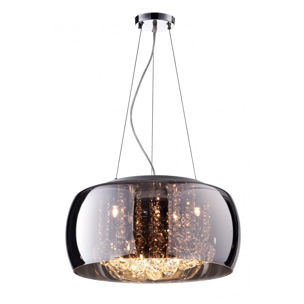 PENDENTE SOHO CROMADO E TRANSPARENTE 6xG9 MAX 25W — imagem 1 do catálogo Bella