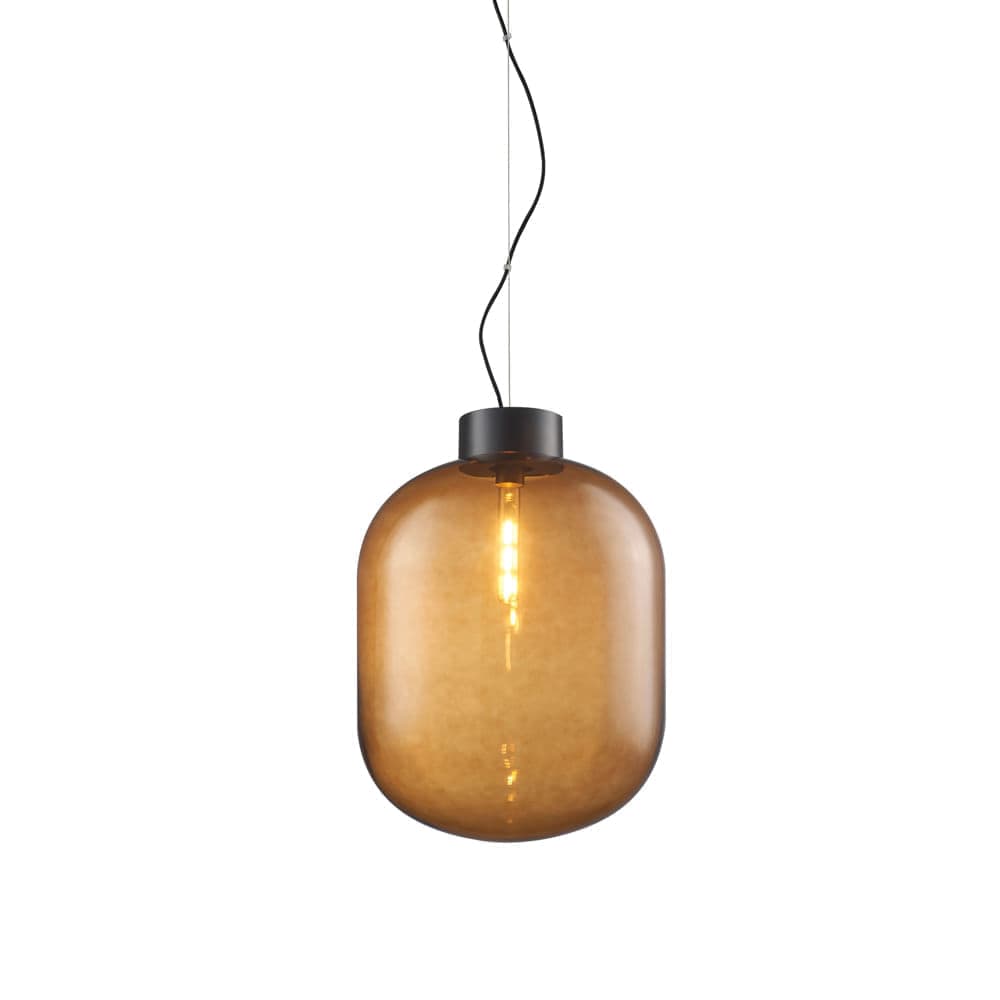 PENDENTE BONBONNE MARROM E PRETO 1xE27 BULBO MAX 15W — imagem 1 do catálogo Bella