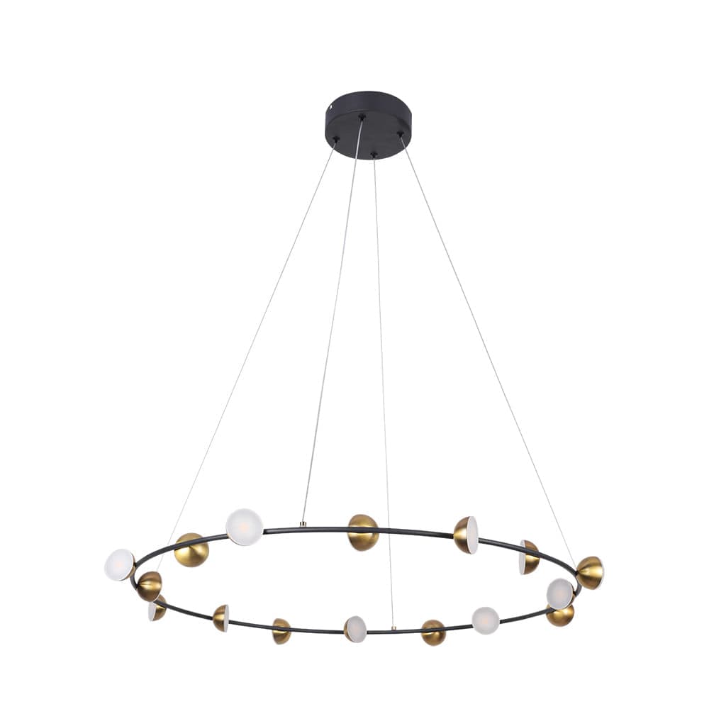 PENDENTE GRAVIOLA PRETO E DOURADO 16xLED 3W — imagem 1 do catálogo Bella