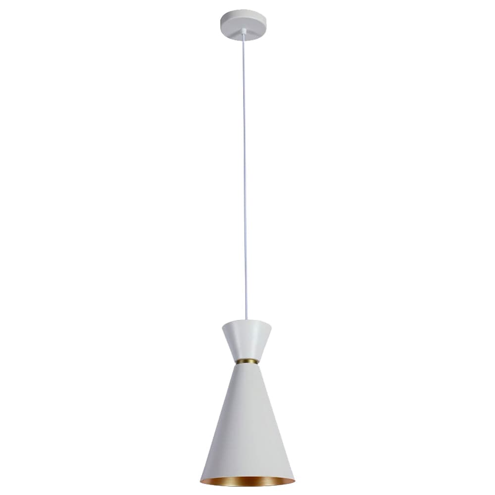 PENDENTE SET BRANCO E DOURADO 1xE27 BULBO MAX 40W — imagem 1 do catálogo Bella