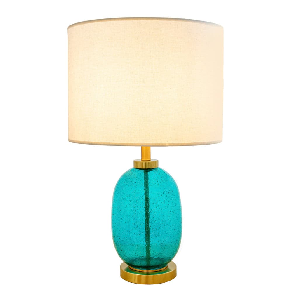 ABAJUR ACQUA AZUL / BRONZE 1XE27 BULBO MAX 40W (SOMENTE BASE) — imagem 1 do catálogo Bella