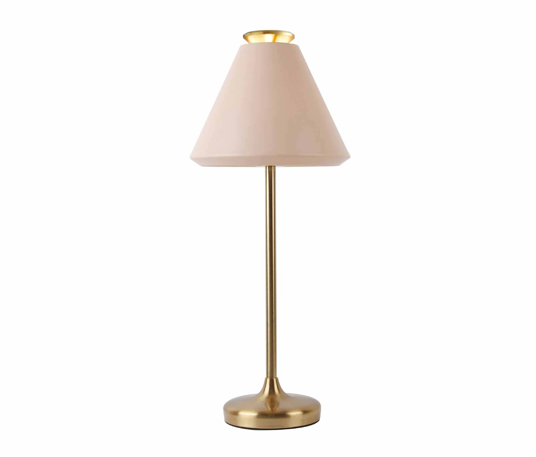 Abajur Piccolo papaya e dourado, foto do fabricante