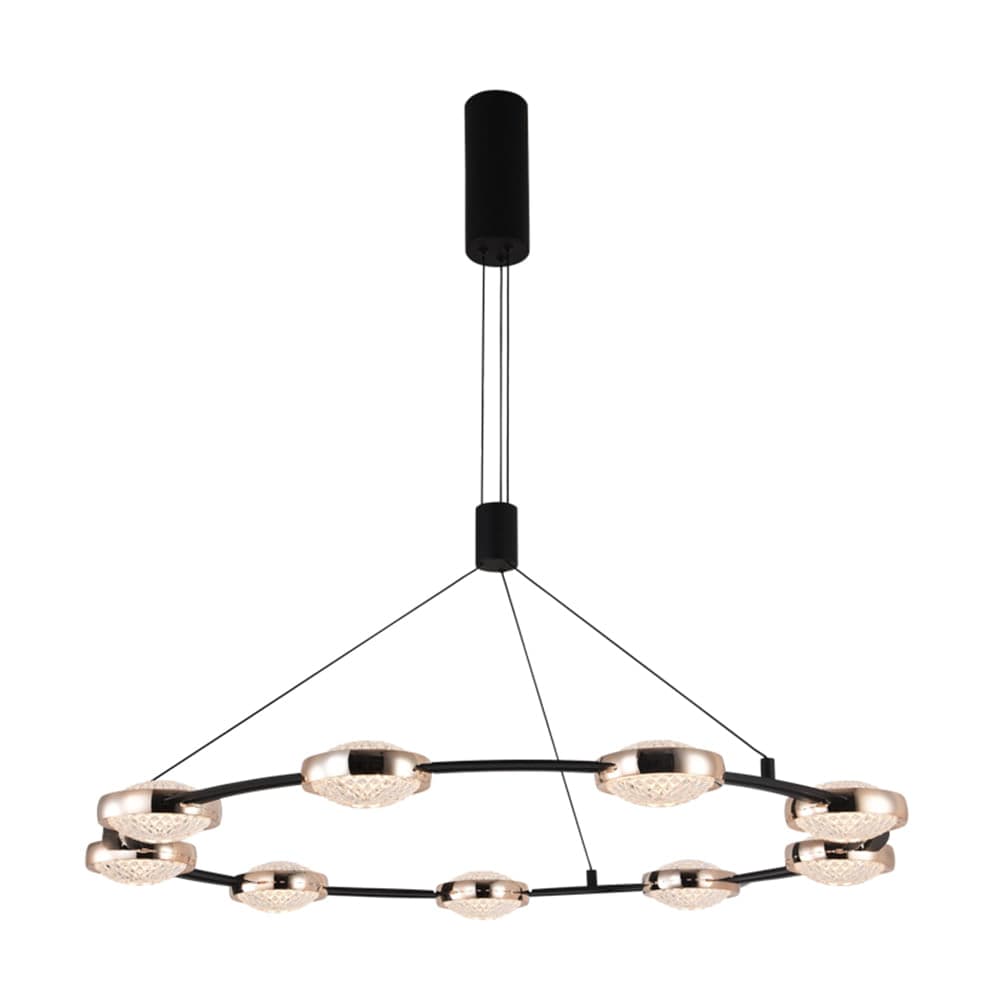 PENDENTE BEEP PRETO E DOURADO 6xLED 7,5W — imagem 1 do catálogo Bella
