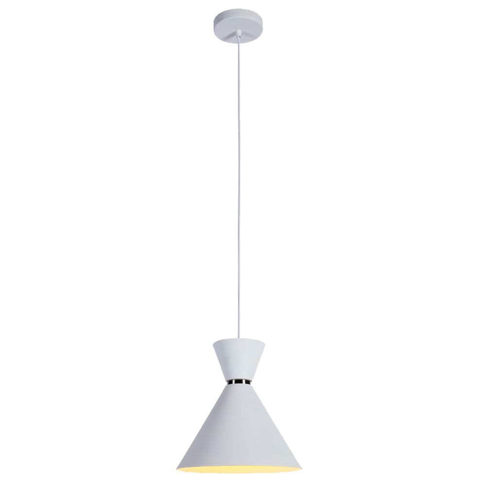 PENDENTE SET BRANCO E NIQUELADO 1xE27 BULBO MAX 40W — imagem 1 do catálogo Bella