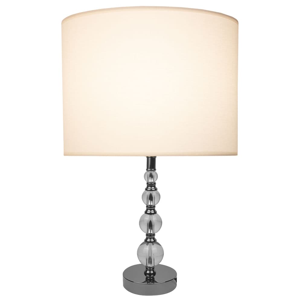 ABAJUR LIT ABAJUR (BASE) LIT CROMO NEGRO E TRANSPARENTE 1xE27 BULBO MAX 40W — imagem 1 do catálogo Bella