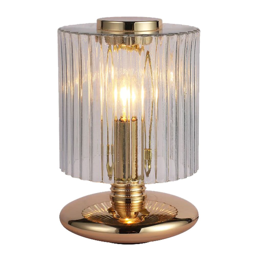 ABAJUR TULE DOURADO E TRANSPARENTE 1xE14 BOLINHA MAX 4W — imagem 1 do catálogo Bella