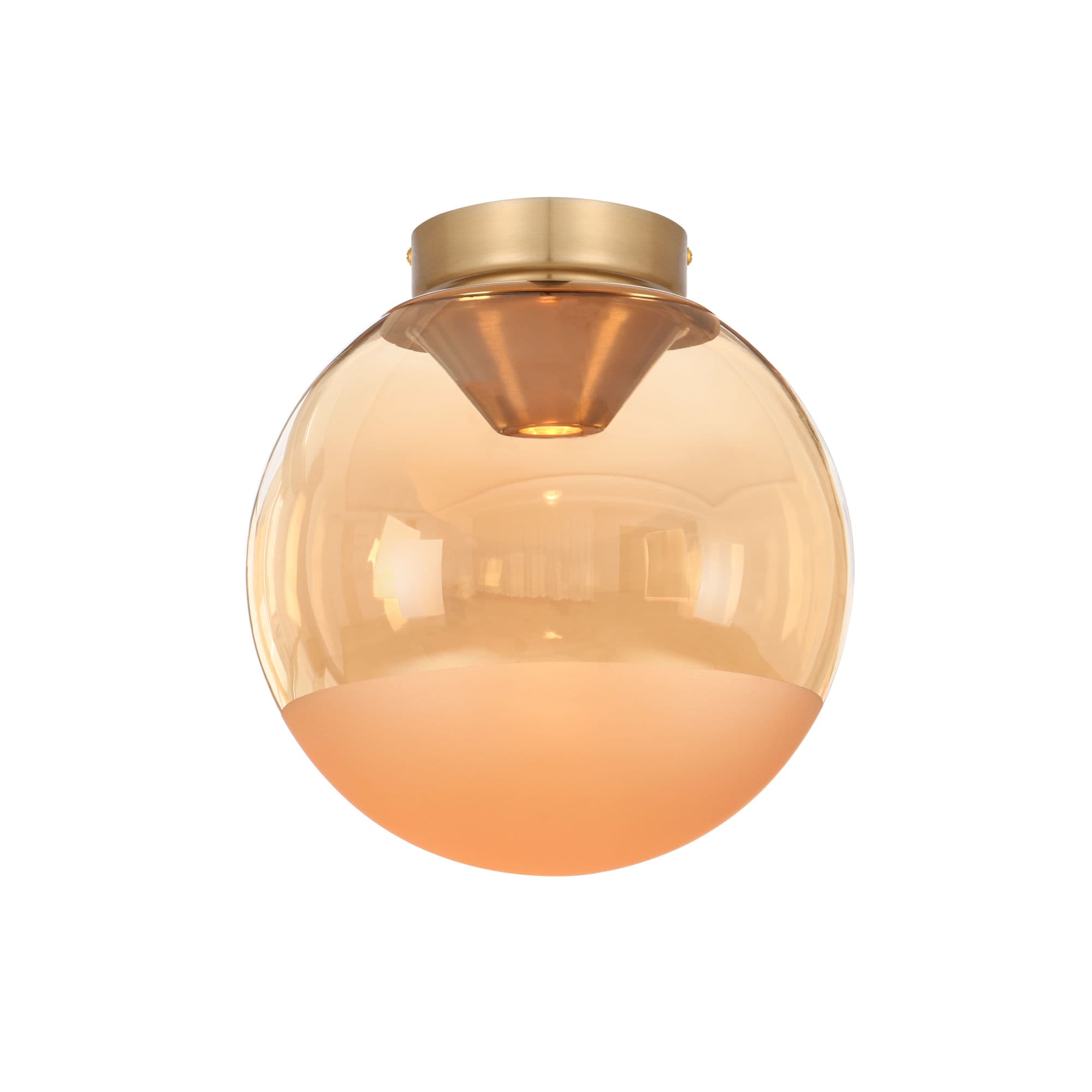 PLAFON LINDT AMBAR E DOURADO 1xLED 8W — imagem 1 do catálogo Bella
