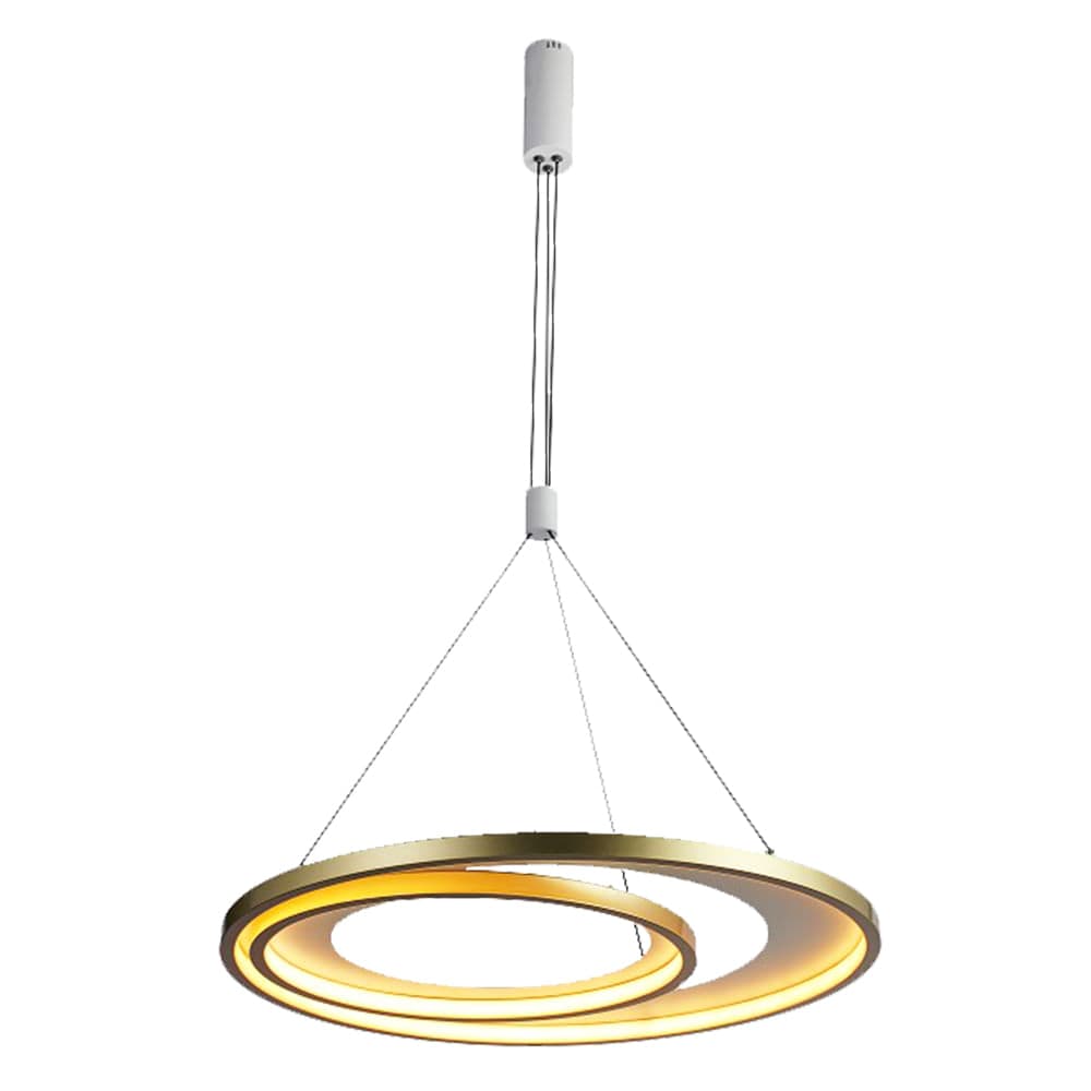 PENDENTE LOOP BRANCO E DOURADO 1xLED 48W — imagem 1 do catálogo Bella