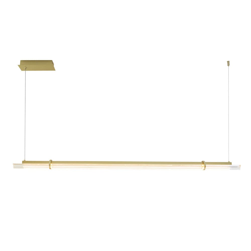 PENDENTE PRISMA DOURADO E TRANSPARENTE 1xLED 18W — imagem 1 do catálogo Bella